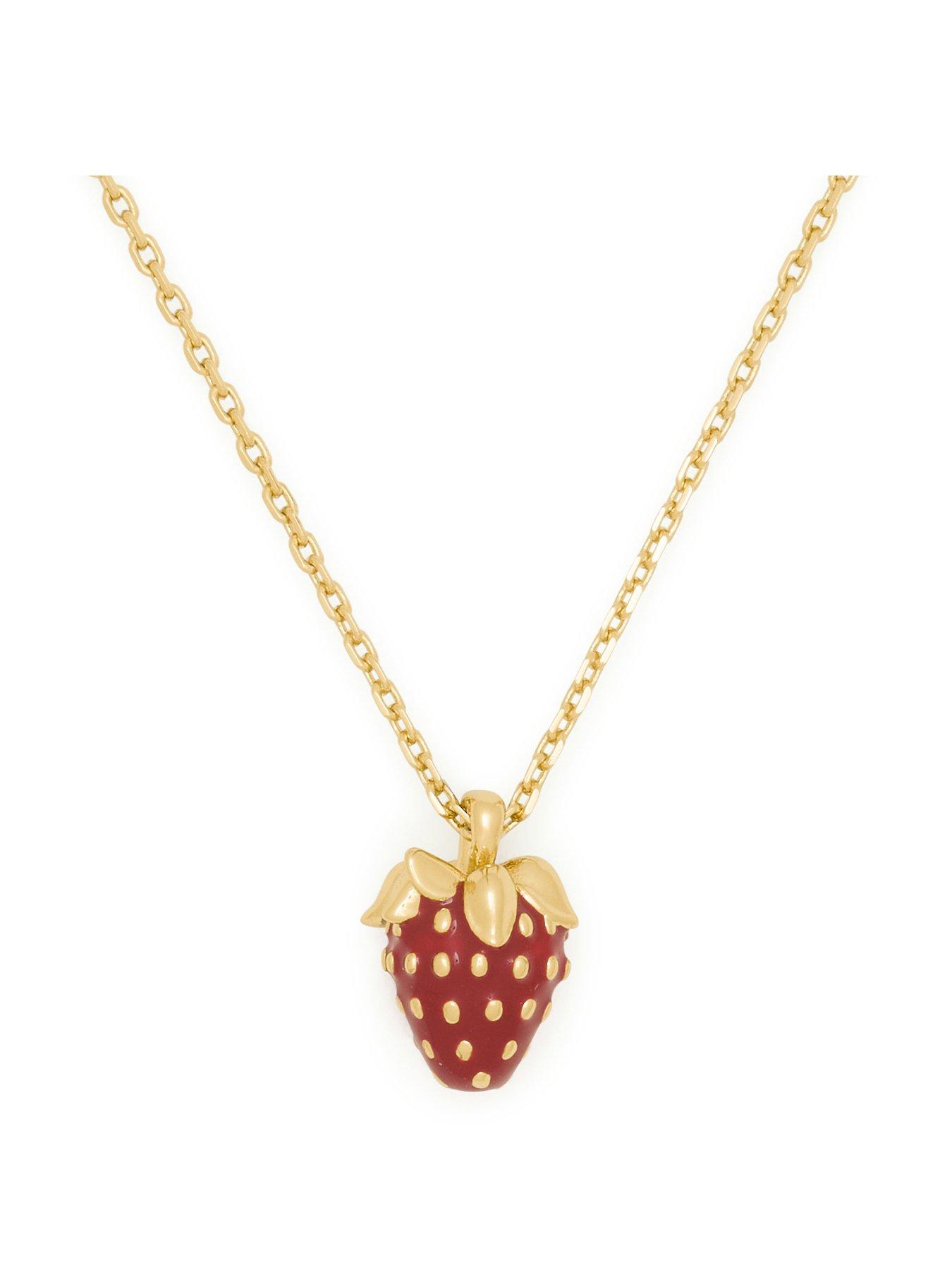 Image 2 of 3 of Kate Spade New York Gifting You Make Me Berry Happy Pendant Necklace - Red