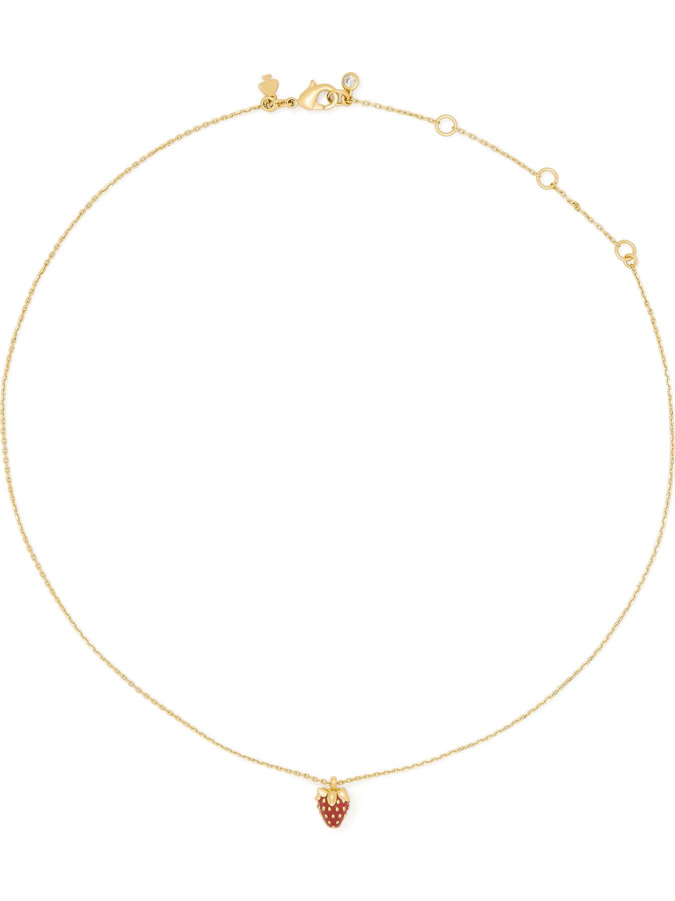 Image 3 of 3 of Kate Spade New York Gifting You Make Me Berry Happy Pendant Necklace - Red