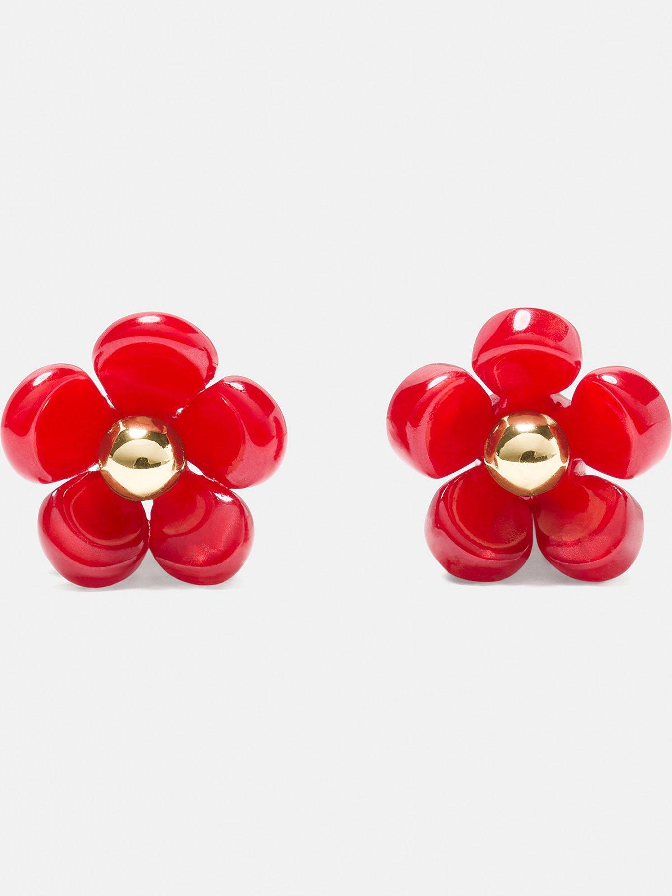 Image 1 of 3 of Kate Spade New York Summer Daze Flower Studs - Red