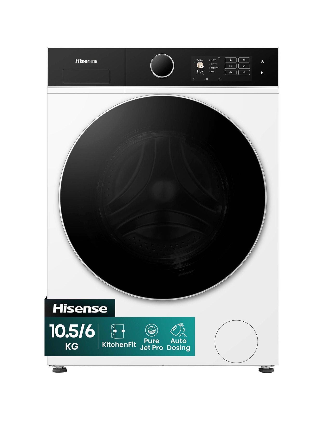 Hisense KitchenFit 5i Series WD5I1045BWQ WiFi-enabled 10.5kg/6kg, 1400 Spin Washer Dryer - White - A/D Rated