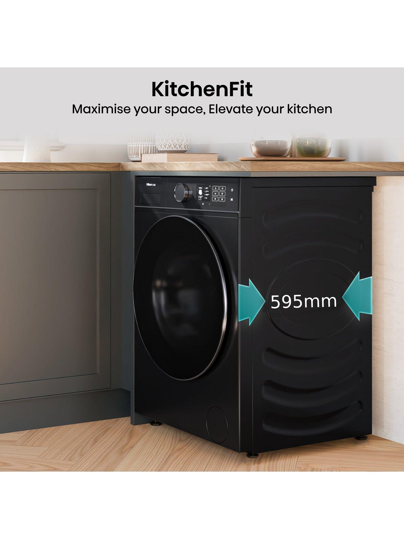 Image 4 of 8 of Hisense KitchenFit 5i Series WD5I1245BBR WiFi-enabled 12kg/8kg, 1400 Spin Washer Dryer - Black - A/D Rated