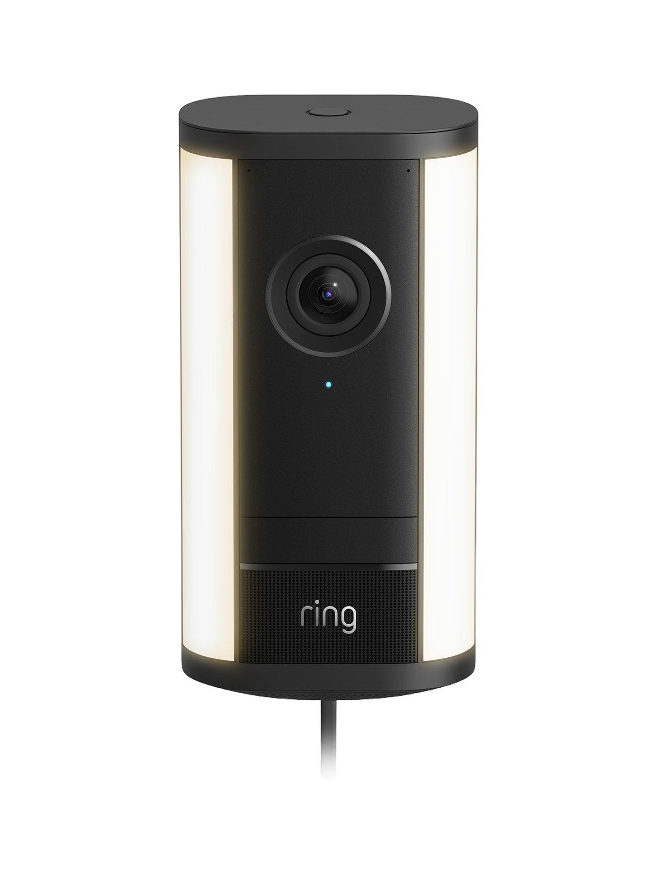 RING Spotlight Cam Pro (2nd Gen) Retinal 4K Outdoor Security Camera - Plug-In - Black - (Newest Gen)