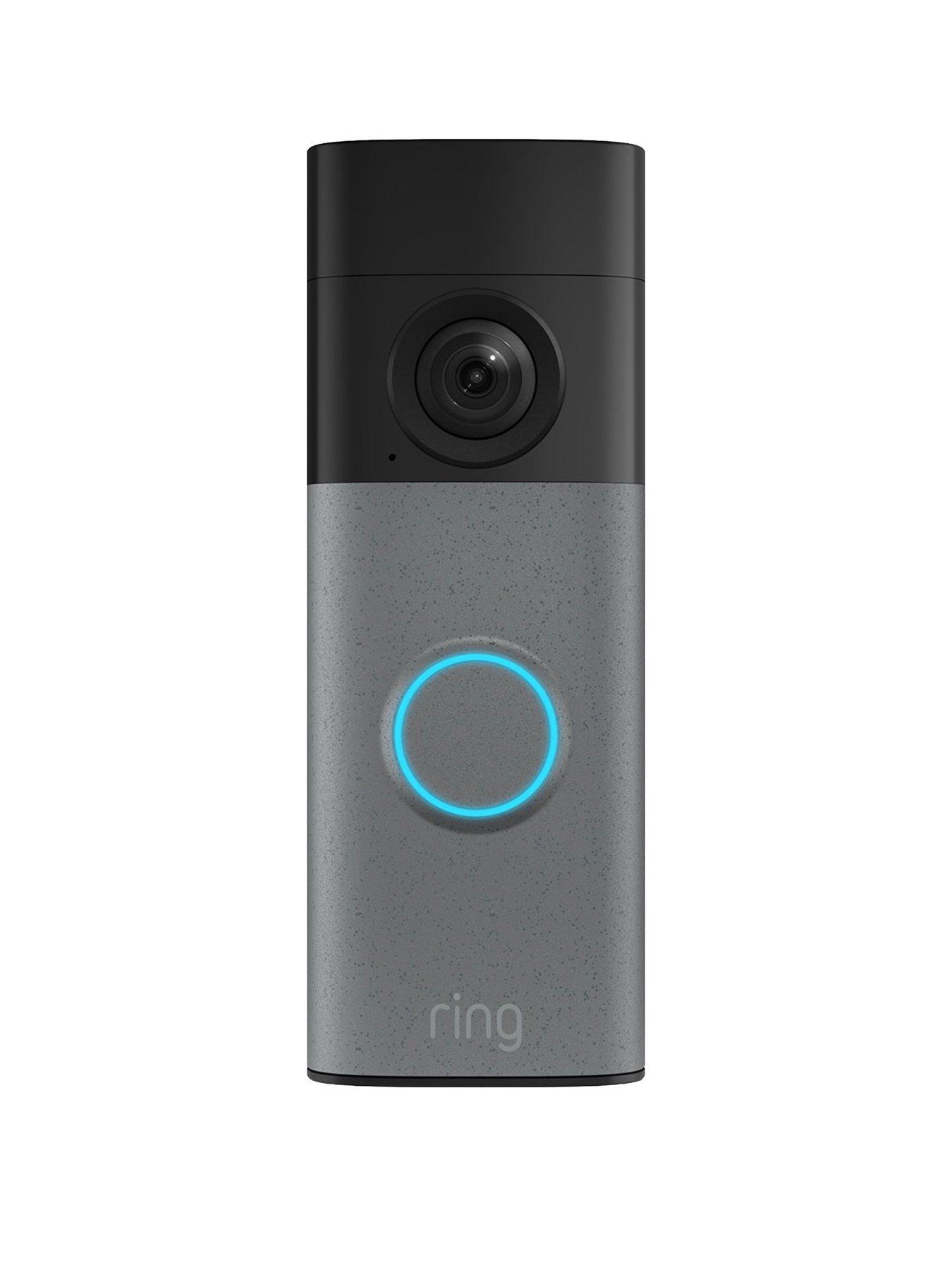 RING Battery Video Doorbell (2nd Gen) - Retinal 2K and Head-to-Toe View - Speckled Grey (Newest Gen)