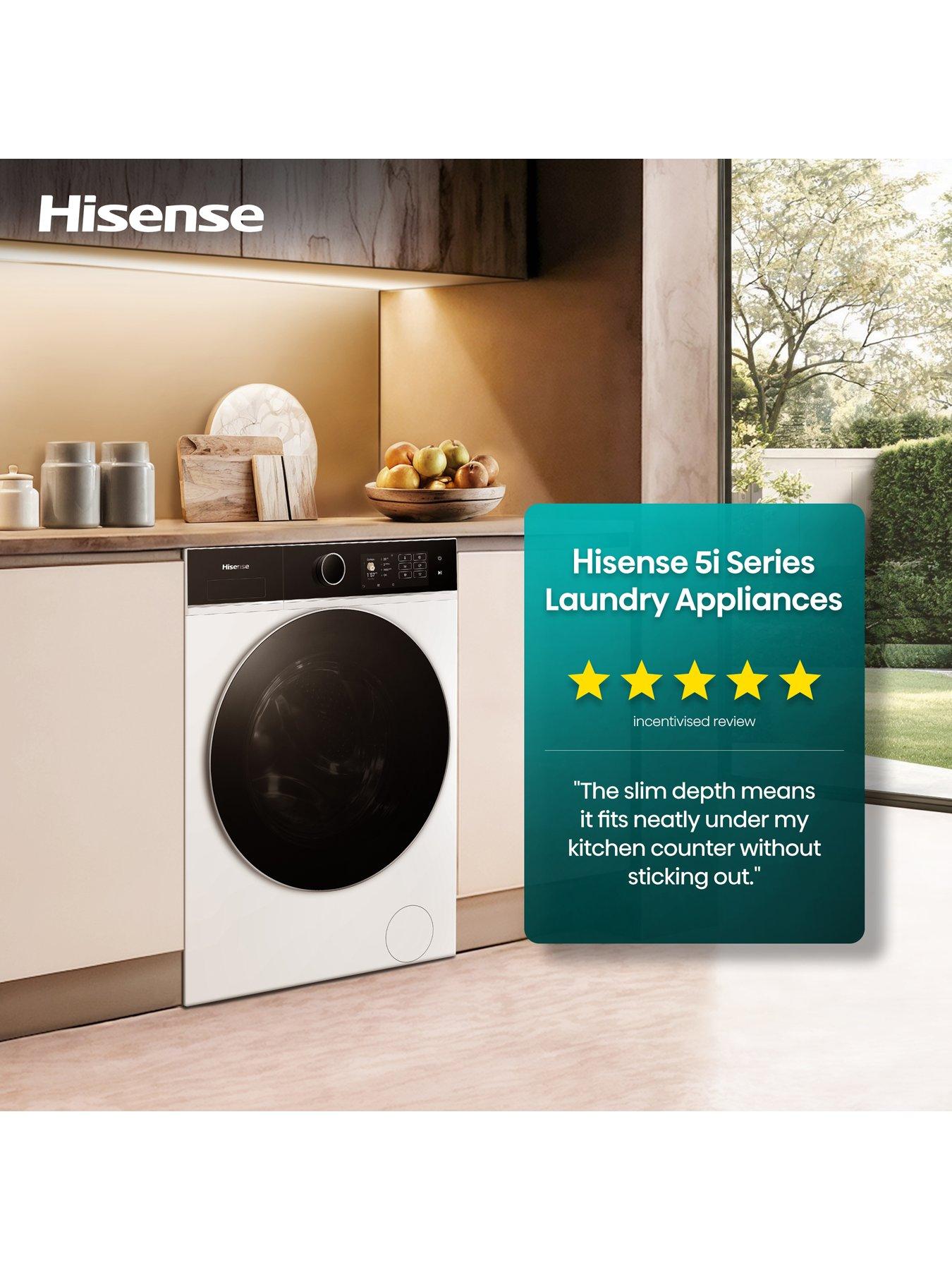 Image 2 of 8 of Hisense KitchenFit 5i Series WF5I9043BWFS WiFi-enabled 9kg, 1400 Spin Washing Machine - White - A Rated