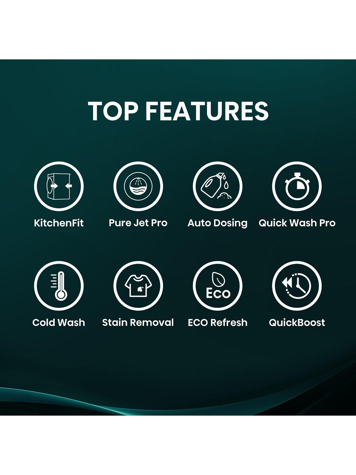 Image 4 of 8 of Hisense KitchenFit&trade;&nbsp;5i Series WF5I1045BWQ WiFi-enabled 10.5kg, 1400 Spin Washing Machine - White - A Rated
