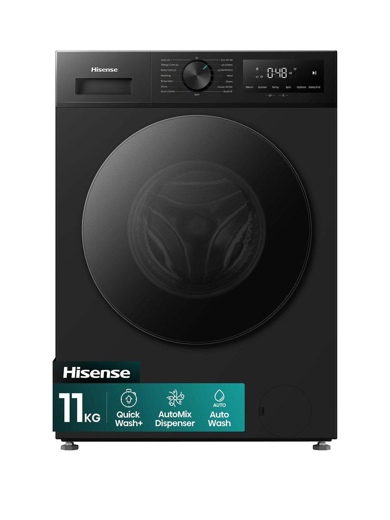 Hisense 1i Series WF1I1142BBL2 11kg, 1400 Spin Washing Machine - Black - A Rated