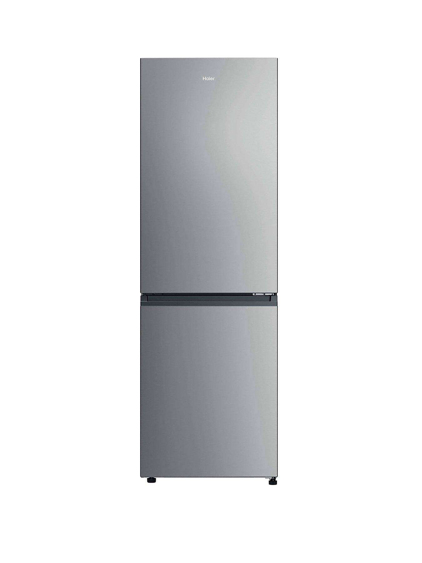 Haier HDPR3618ANPK 2D Combi Freestanding Fridge Freezer Inox