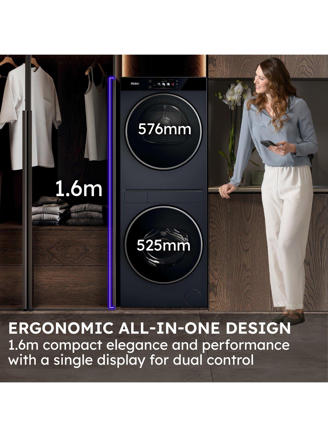 Image 4 of 7 of Haier CLC108-GNU1-UK Laundry Centre, 10kg+8kg, A-35%/A+++ Energy Class, 1400 rpm, Wifi, Freestanding Washer/Dryer - Graphite