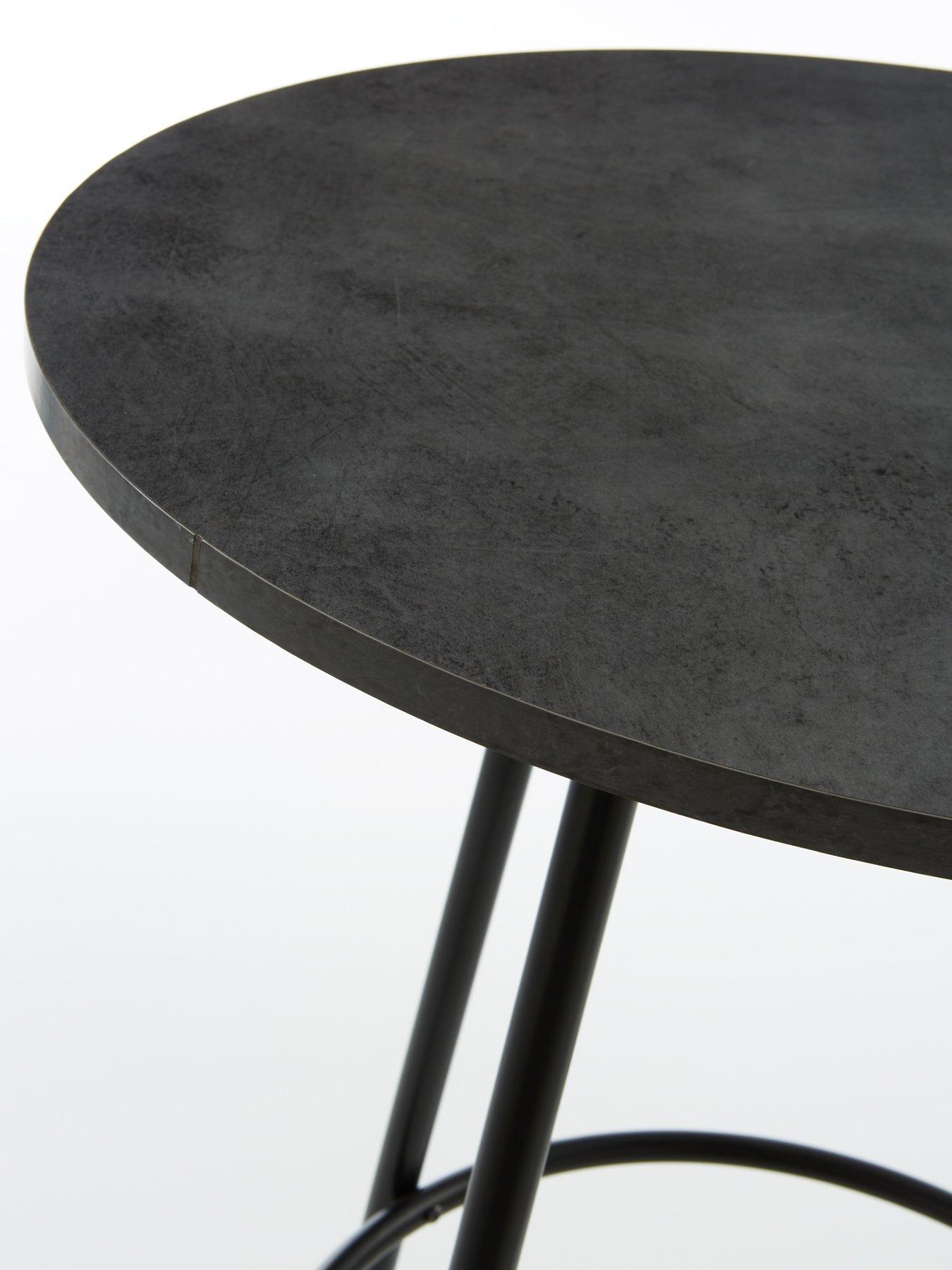 Image 4 of 5 of The Very Collection Dahlia 70cm High Bar Table &amp; 2 Navy Dahlia Bar Stools - FSC&reg; Certified