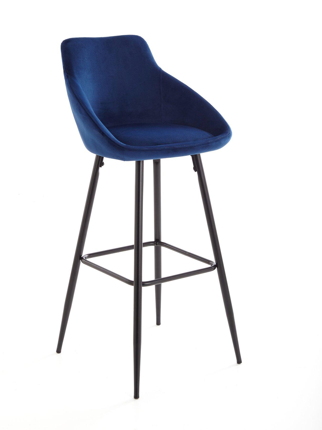 Image 5 of 5 of The Very Collection Dahlia 70cm High Bar Table &amp; 2 Navy Dahlia Bar Stools - FSC&reg; Certified