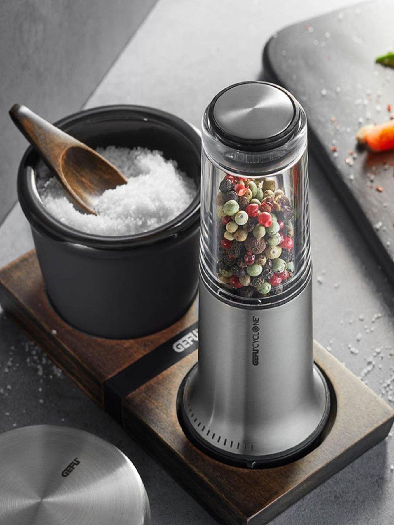 Gefu X-plosion Salt Or Spice Pot With Wooden Spoon 150 Ml