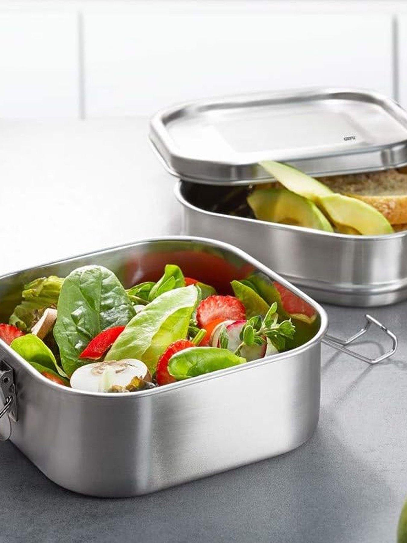 Gefu Endure Double-Tier Stainless Steel Lunchbox 800 Ml + 1 L