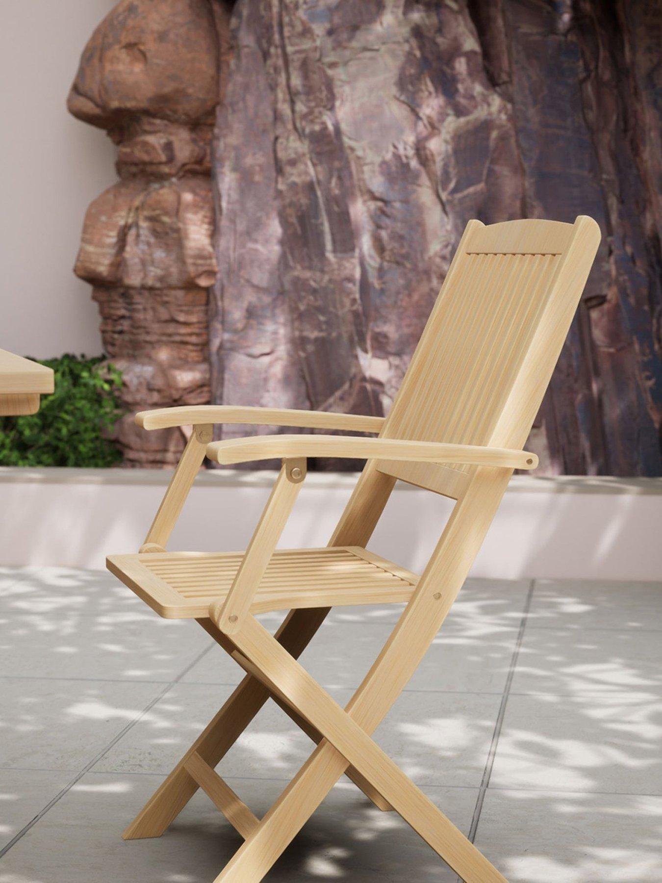 Image 3 of 4 of Royalcraft London Square Folding Set With 4 London Rope Folding Armchairs