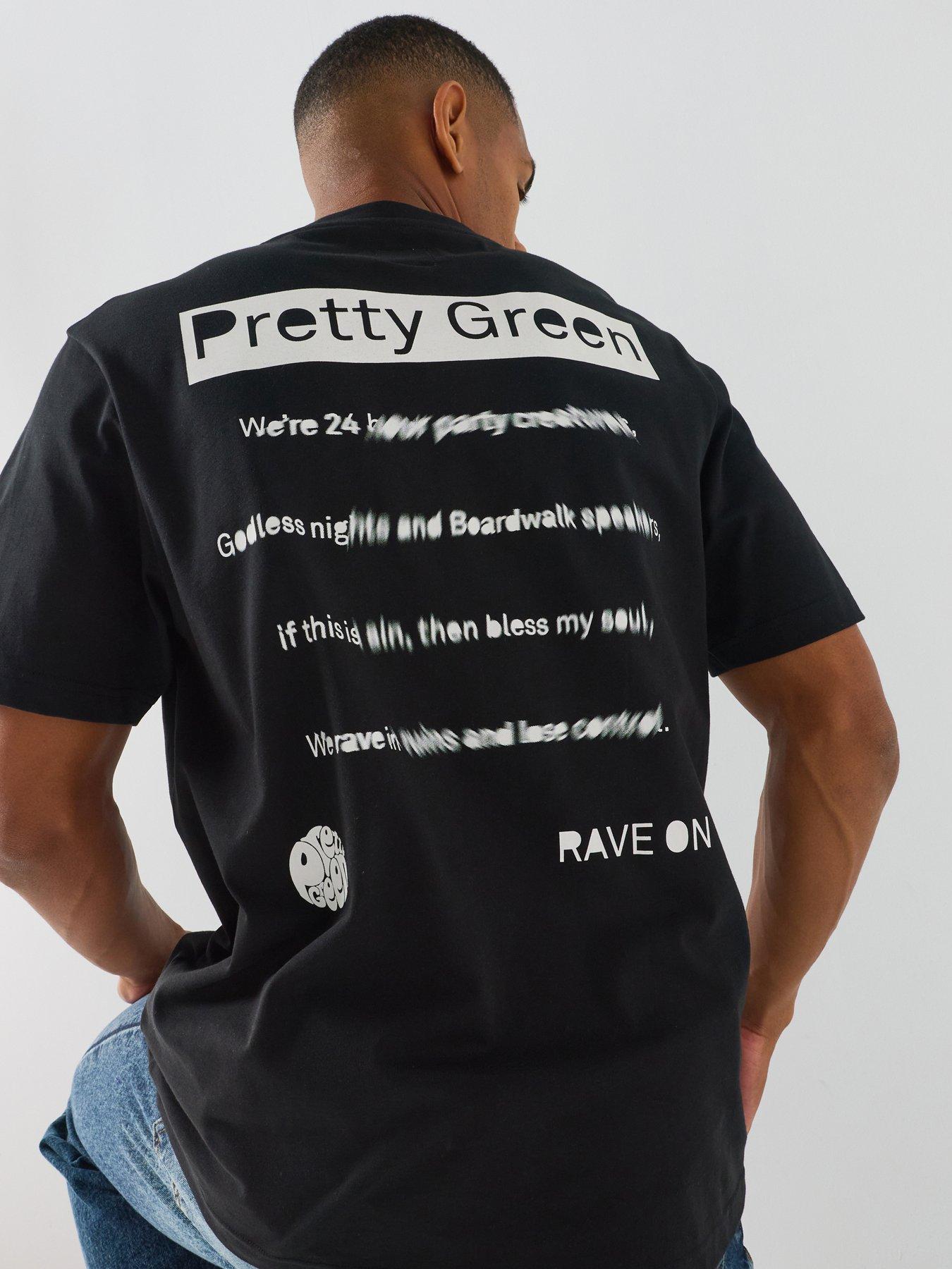 Pretty Green Beatification Back Graphic T-shirt - Black