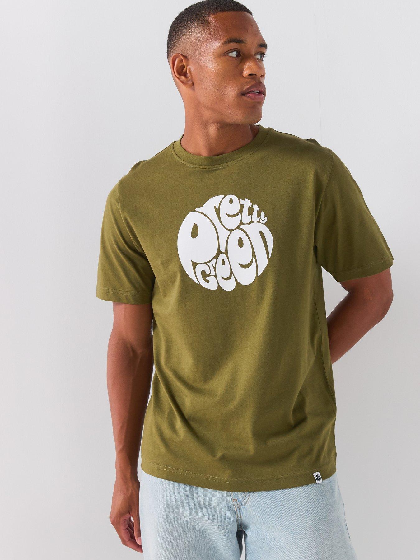 Pretty Green Gillespie Graphic T-shirt - Khaki