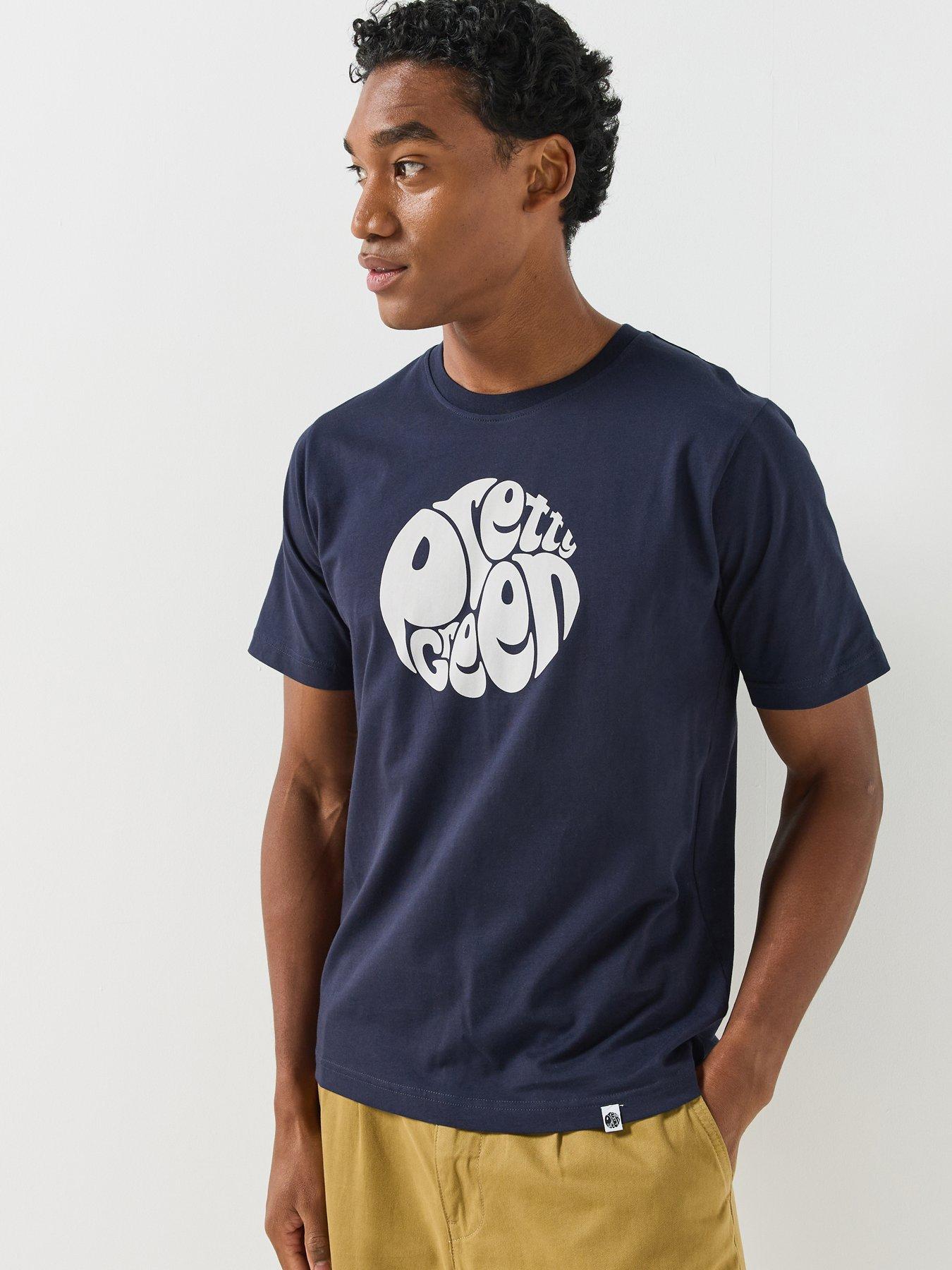 Pretty Green Men's Gillespie Logo Regular Fit T-Shirt Blue Small - Image 5