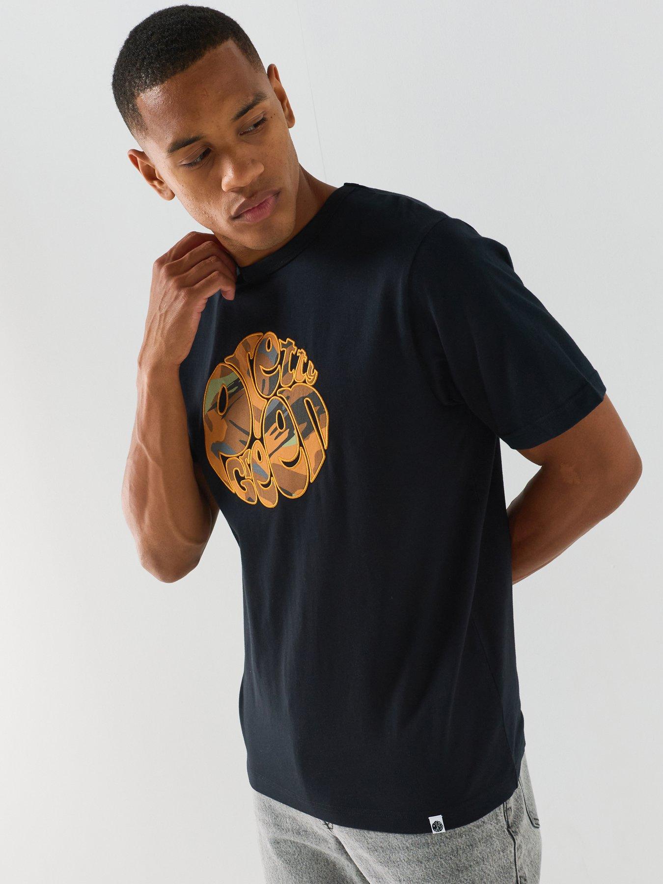 Pretty Green Rave Camo Logo Graphic T-shirt - Black
