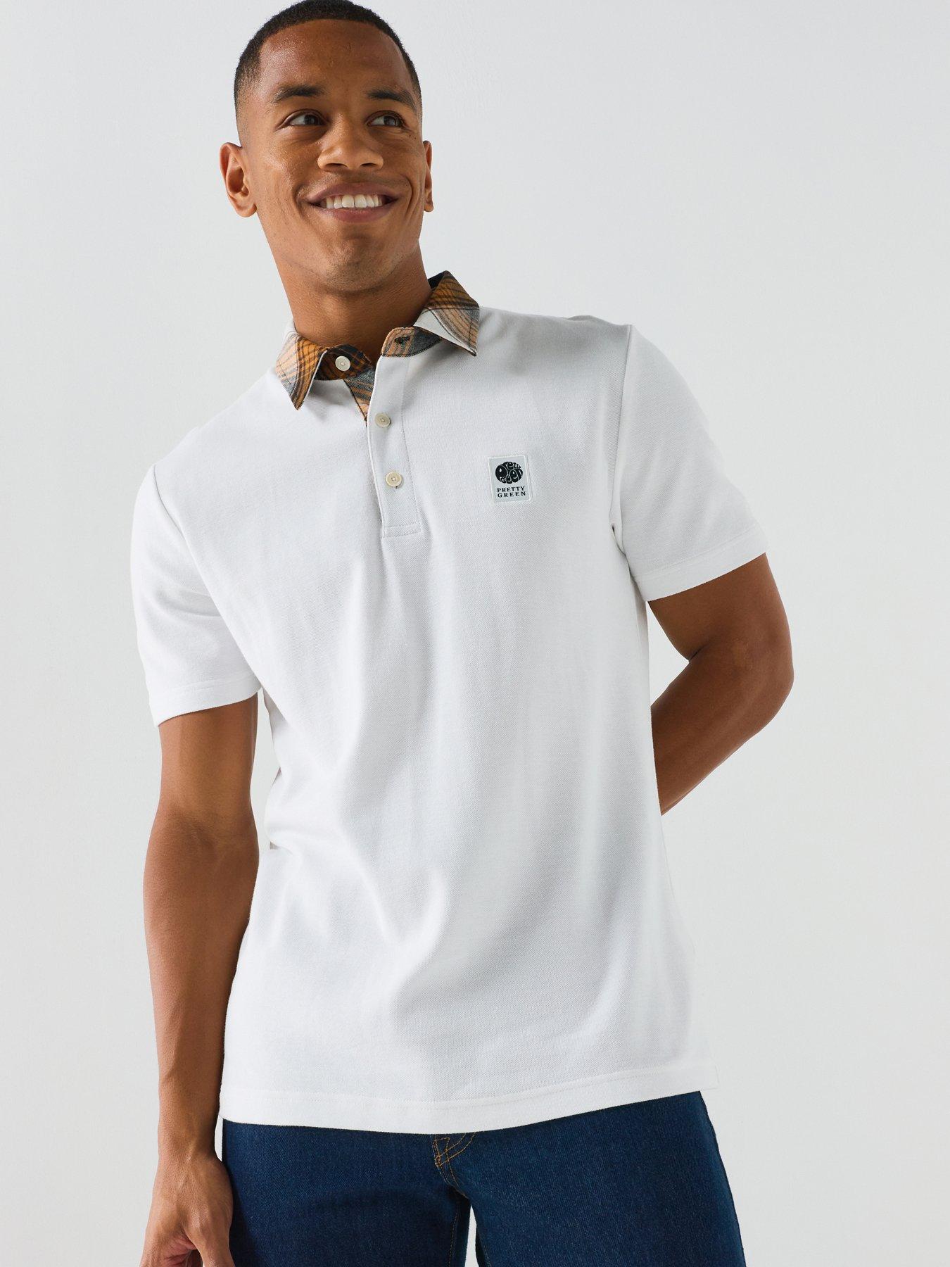 Image 1 of 5 of Pretty Green Strobe Polo Shirt - White