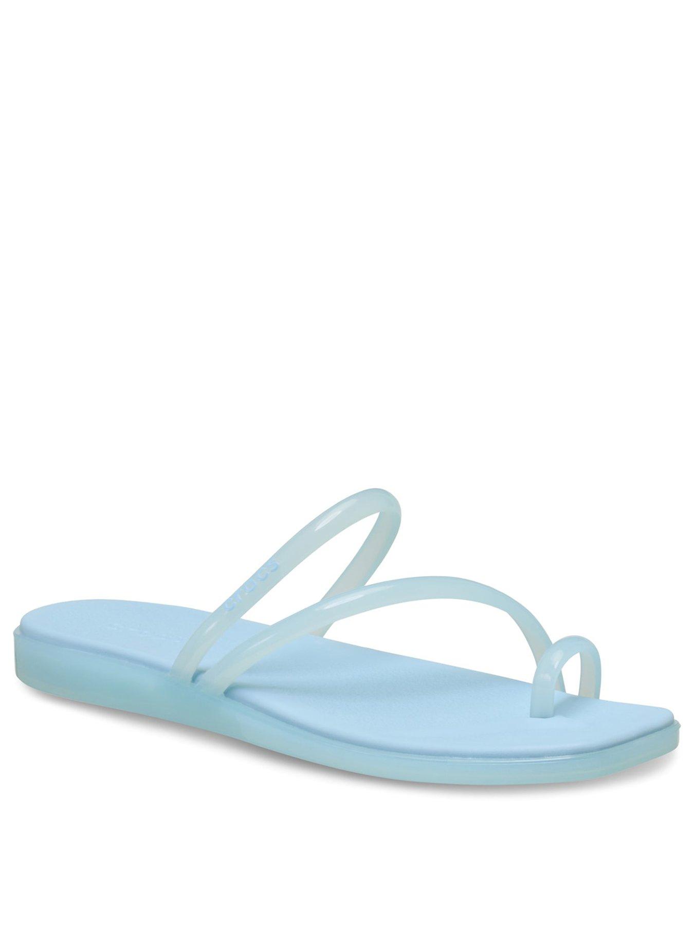 Image 2 of 6 of Crocs Miami Jelly Toe Loop - Sky Blue