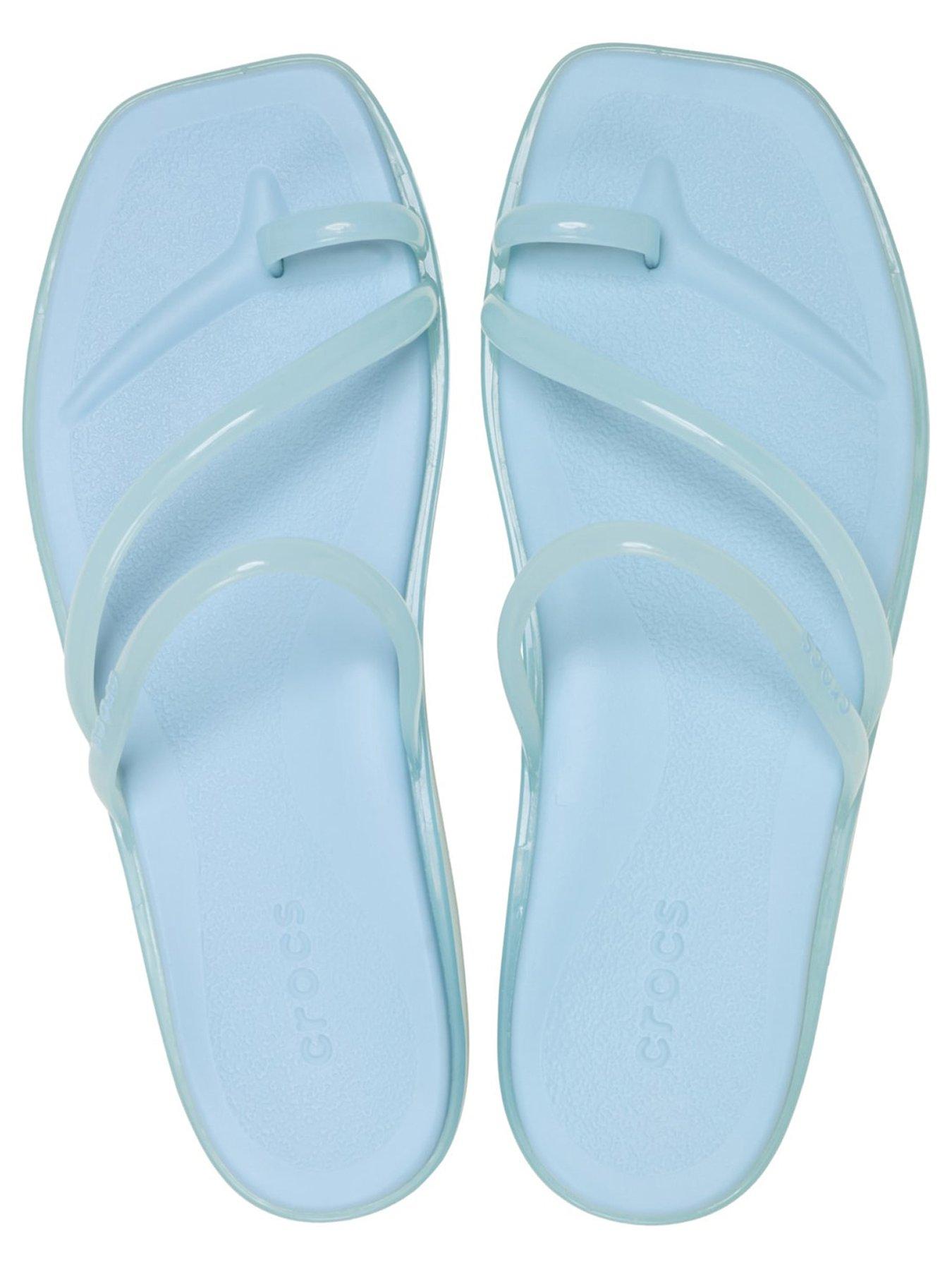 Image 4 of 6 of Crocs Miami Jelly Toe Loop - Sky Blue