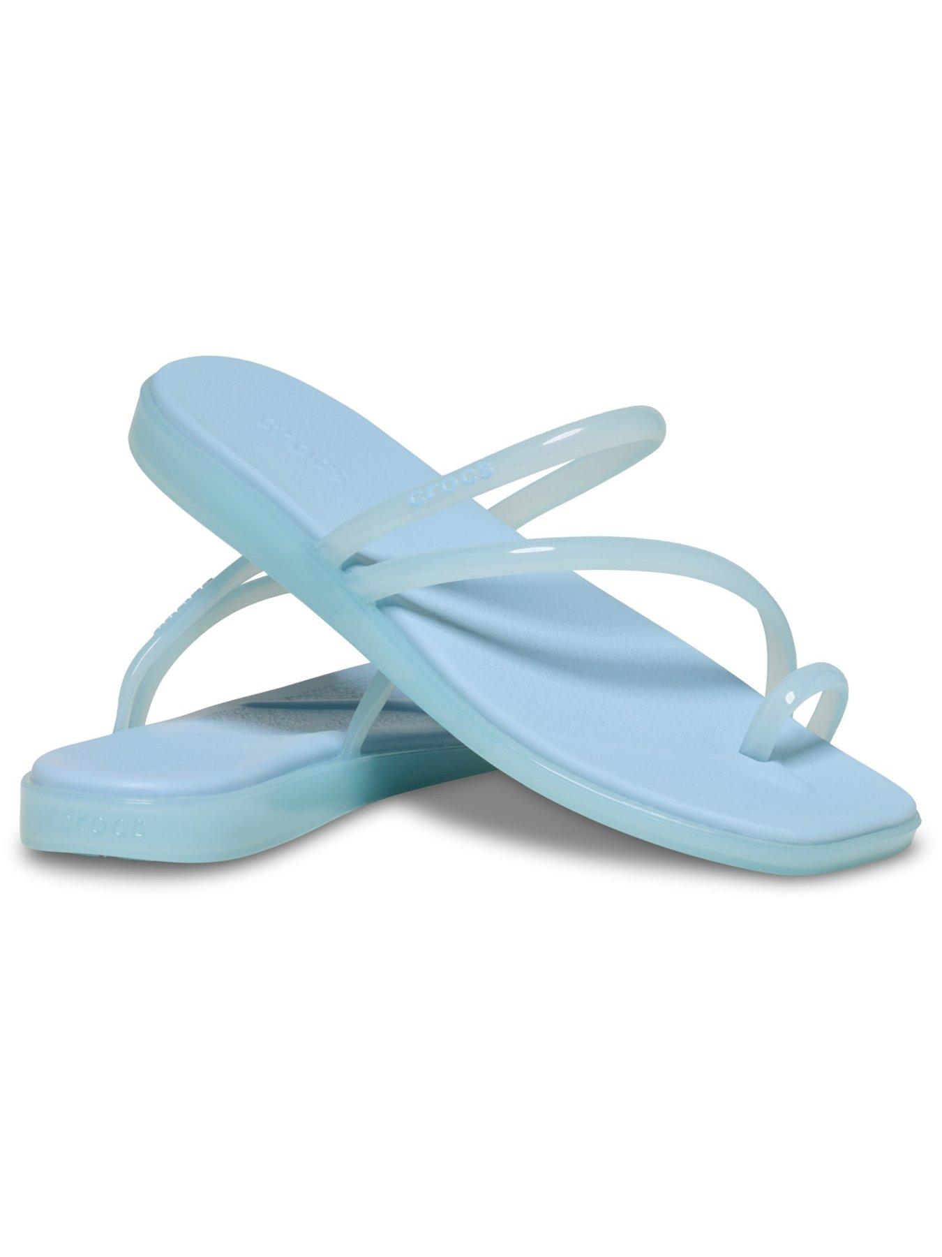 Image 6 of 6 of Crocs Miami Jelly Toe Loop - Sky Blue