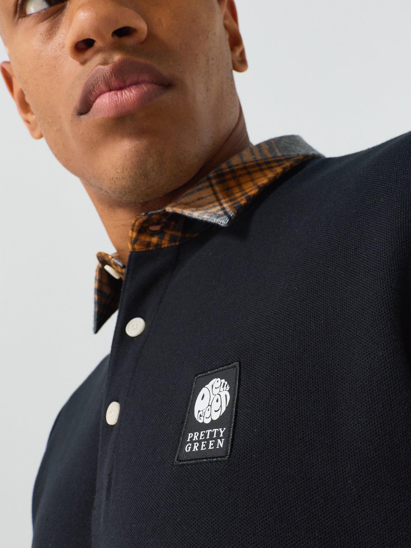 Image 4 of 6 of Pretty Green Strobe Polo Shirt - Black