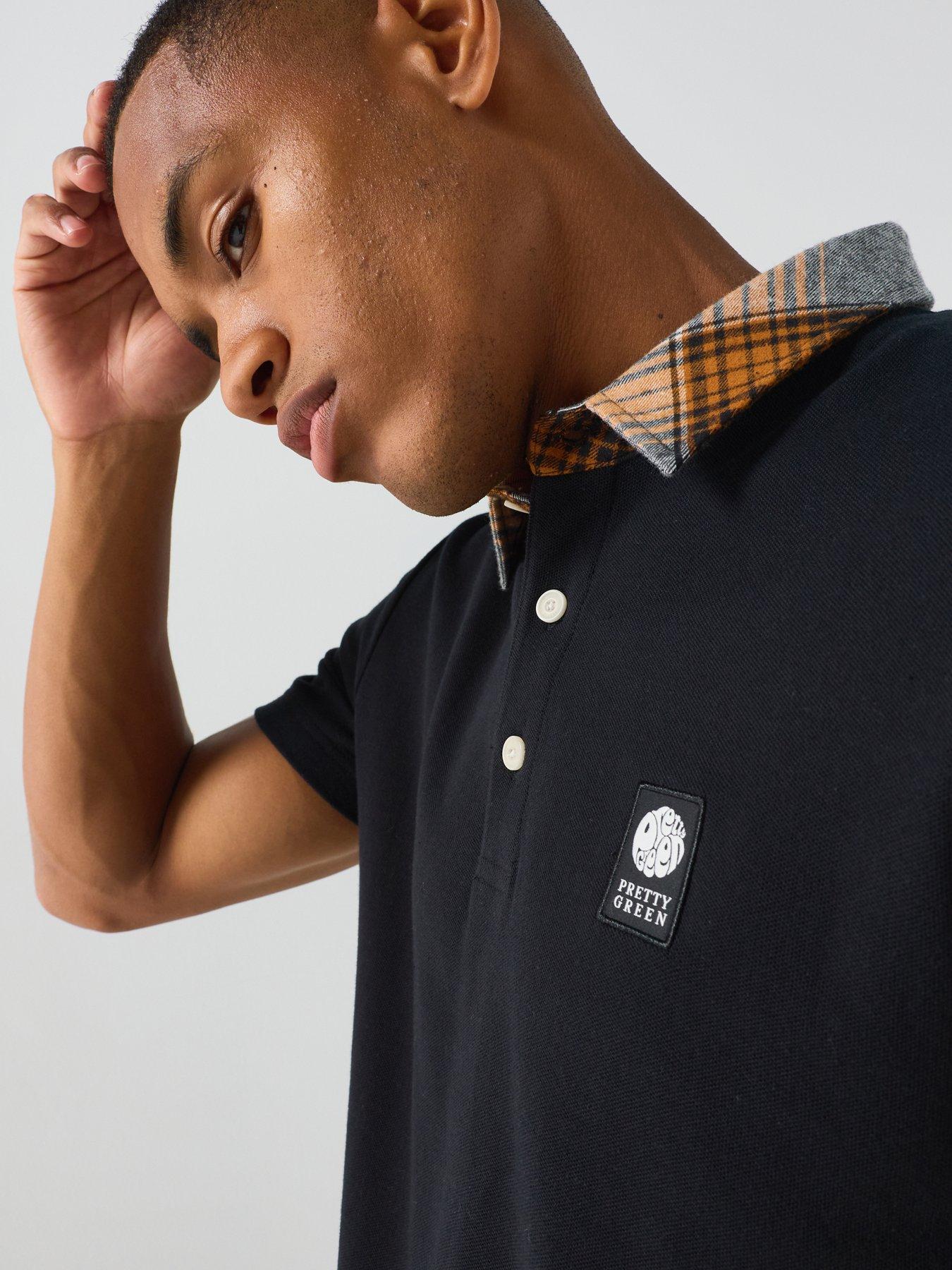 Image 5 of 6 of Pretty Green Strobe Polo Shirt - Black