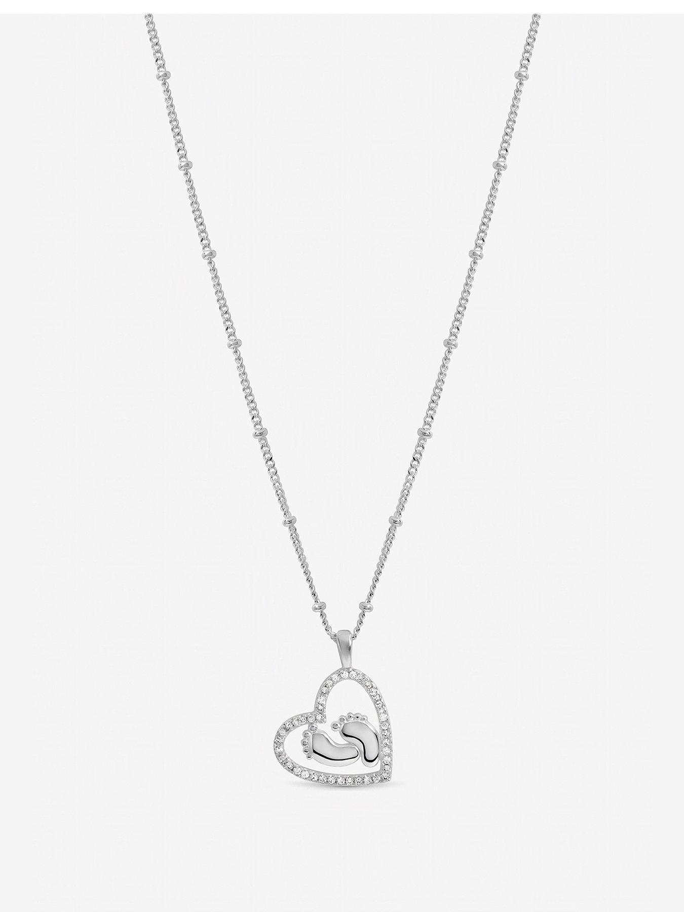 Inicio Sterling Silver Plated New Baby Pendant - Gift Pouch