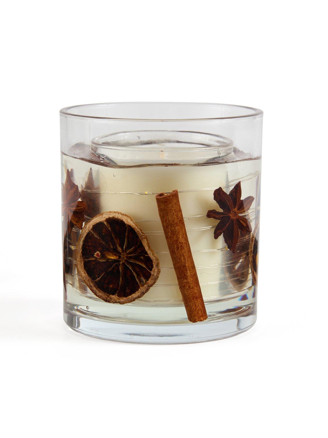 Image 2 of 7 of Festive Star & Cinnamon Flicker Glow Led Candle - Battery Operated - 10cm