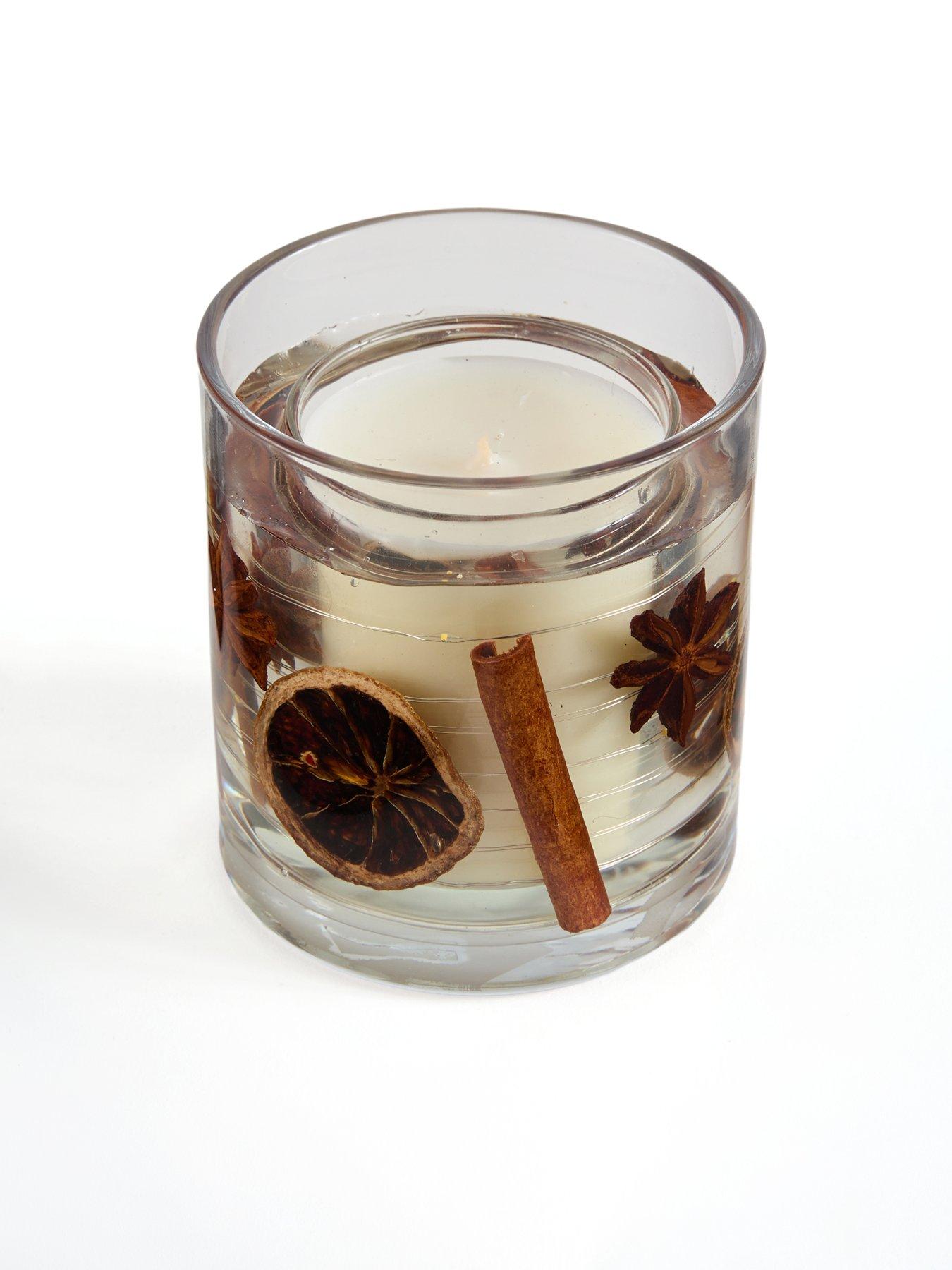 Image 3 of 7 of Festive Star & Cinnamon Flicker Glow Led Candle - Battery Operated - 10cm
