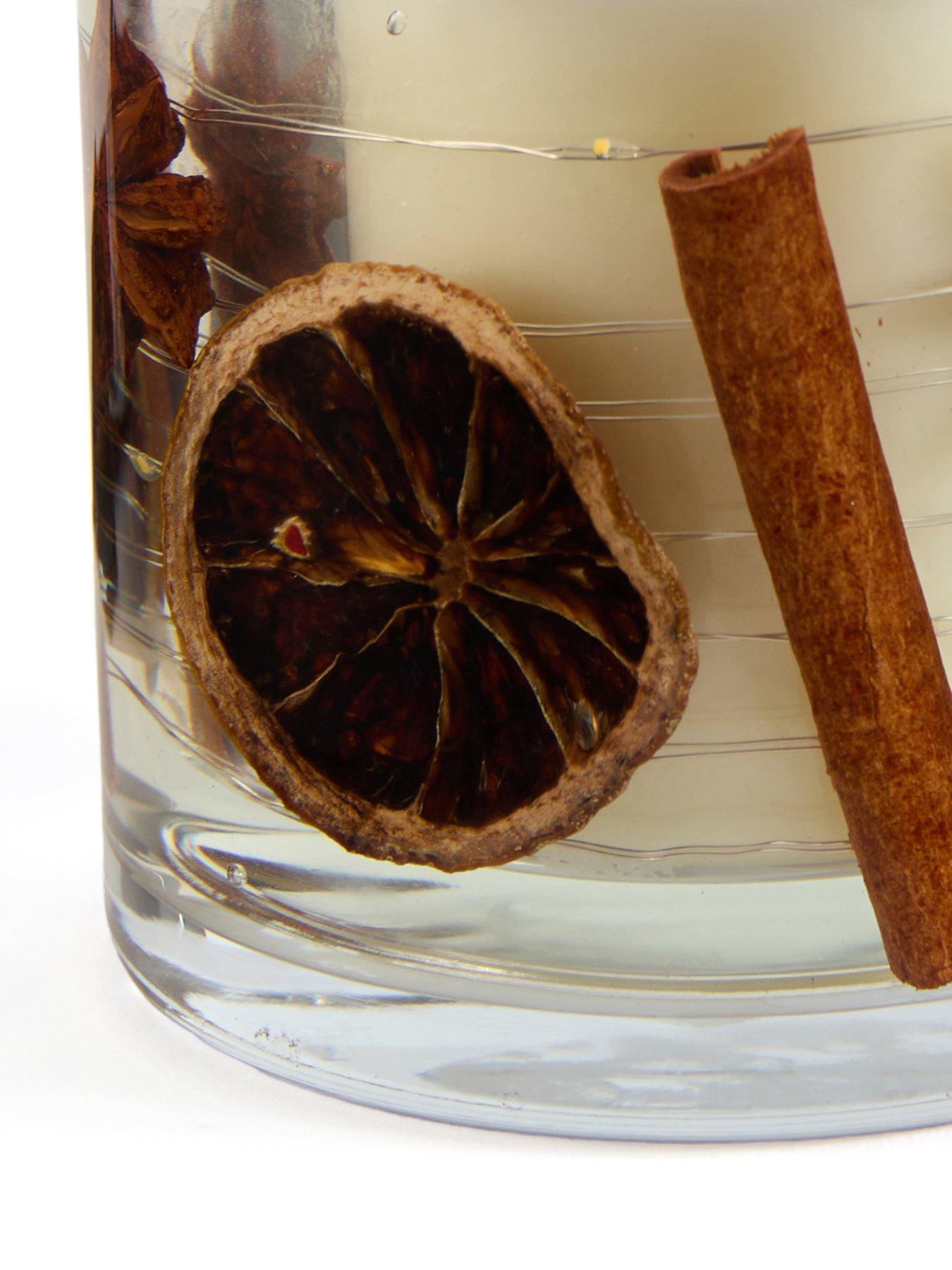 Image 7 of 7 of Festive Star & Cinnamon Flicker Glow Led Candle - Battery Operated - 10cm