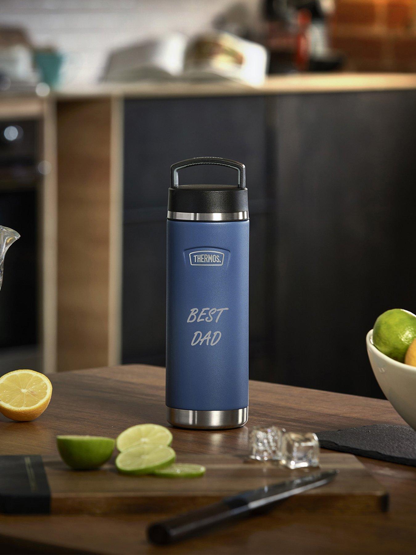 Thermos Fathers Day Best Dad Engraved IS200 Navy 710ml Thermos Icon Series Bottle