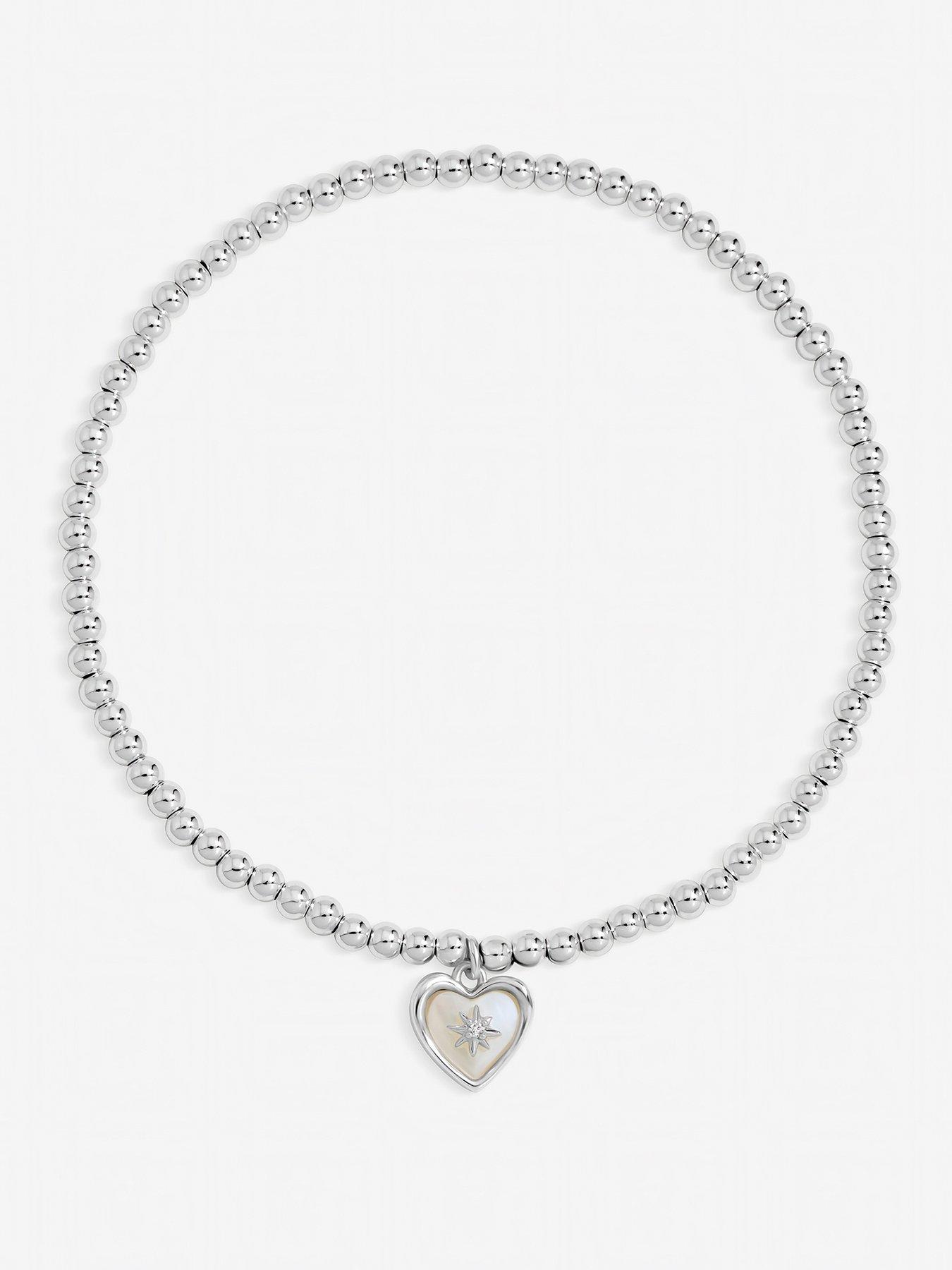 Inicio Sterling Silver Plated Mother of Pearl Celestial Bracelet - Gift Pouch