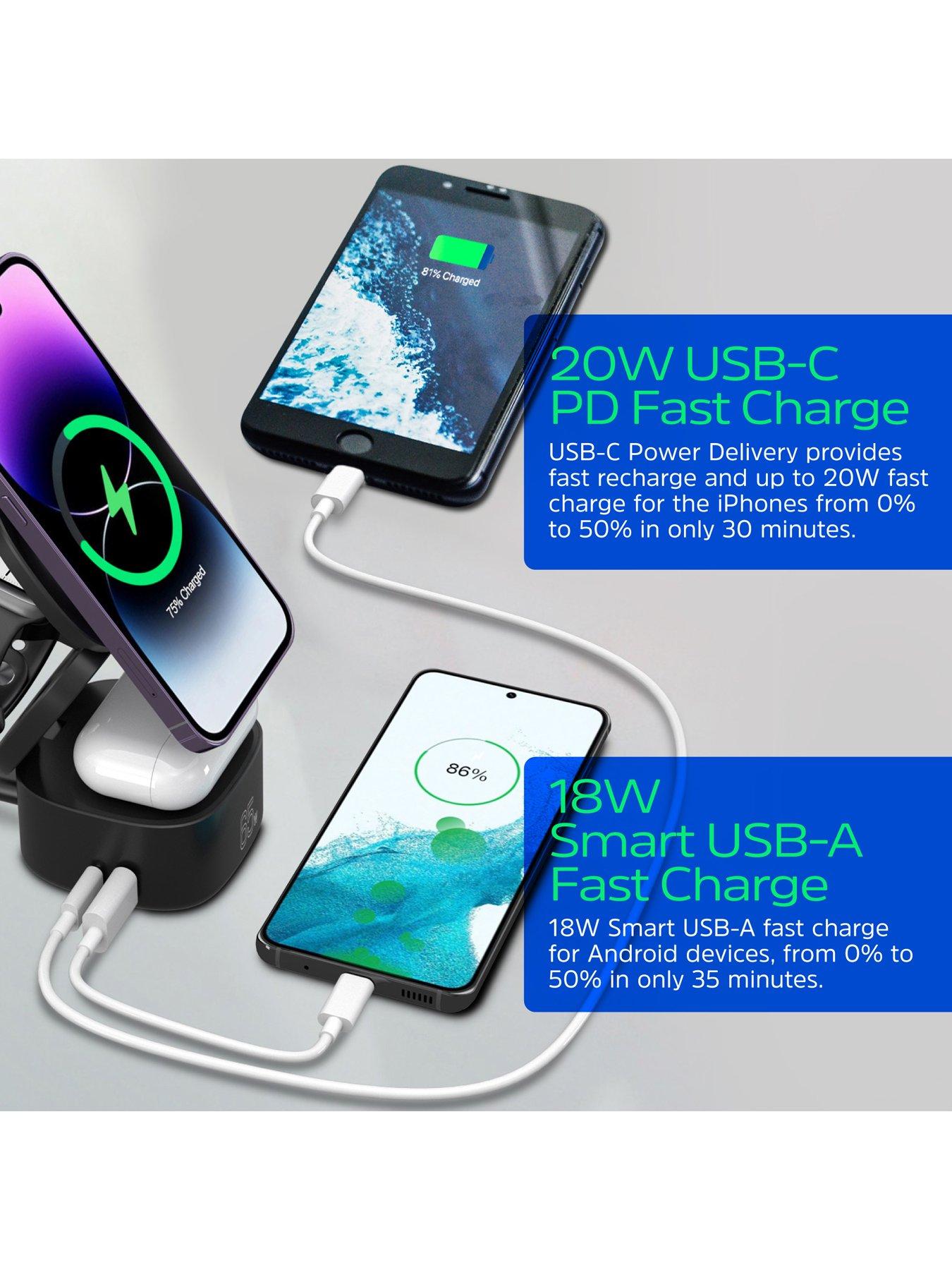 Image 6 of 7 of Energizer 15W 5-in-1 QI Wireless Stand & Dock White