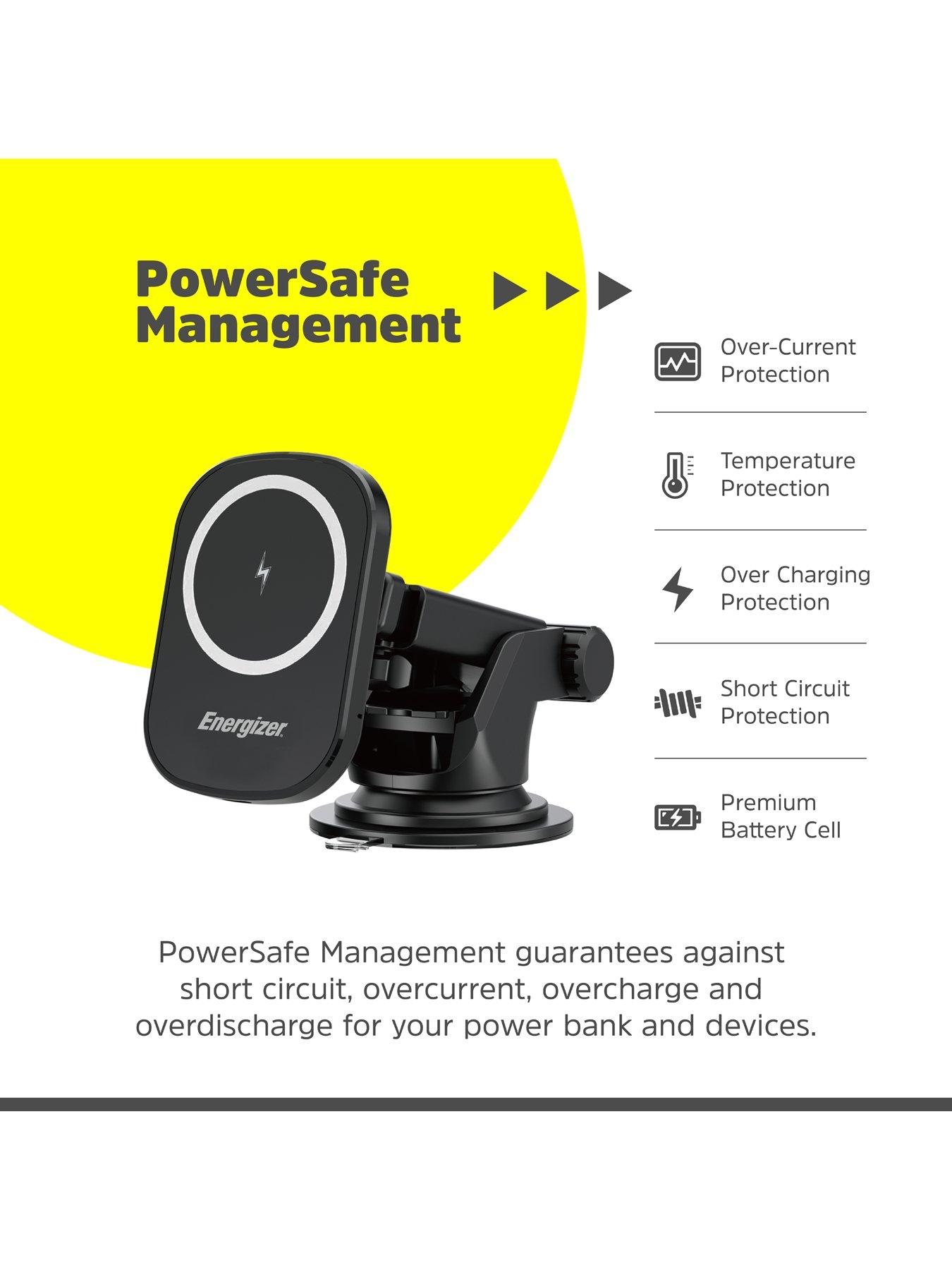 Image 5 of 7 of Energizer In-Car Magnetic QI Wireless charger Black
