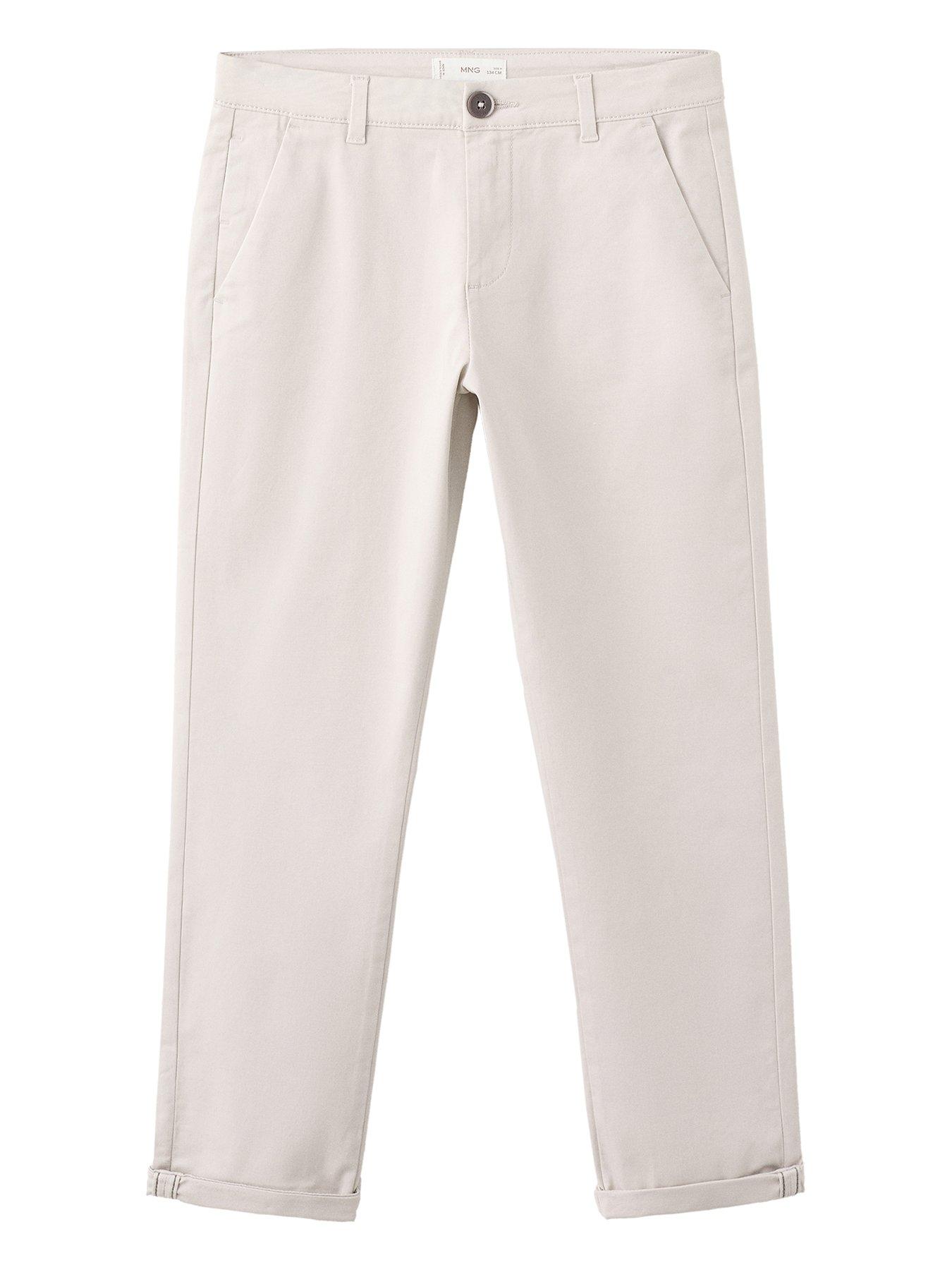 Image 1 of 4 of Mango Boys Slim Leg Chinos - Cream