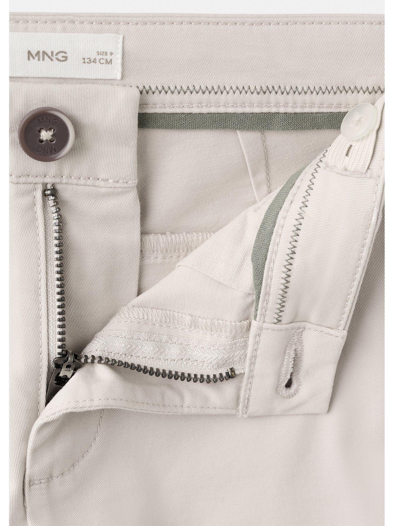 Image 4 of 4 of Mango Boys Slim Leg Chinos - Cream