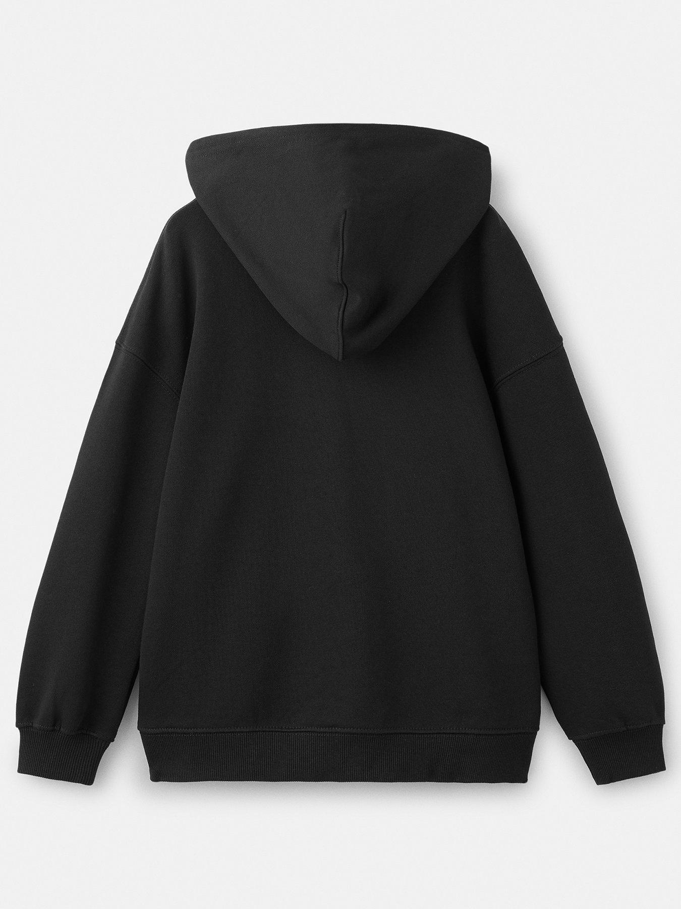 Image 2 of 4 of Mango Boys Essential Zip Through Hoody - Black