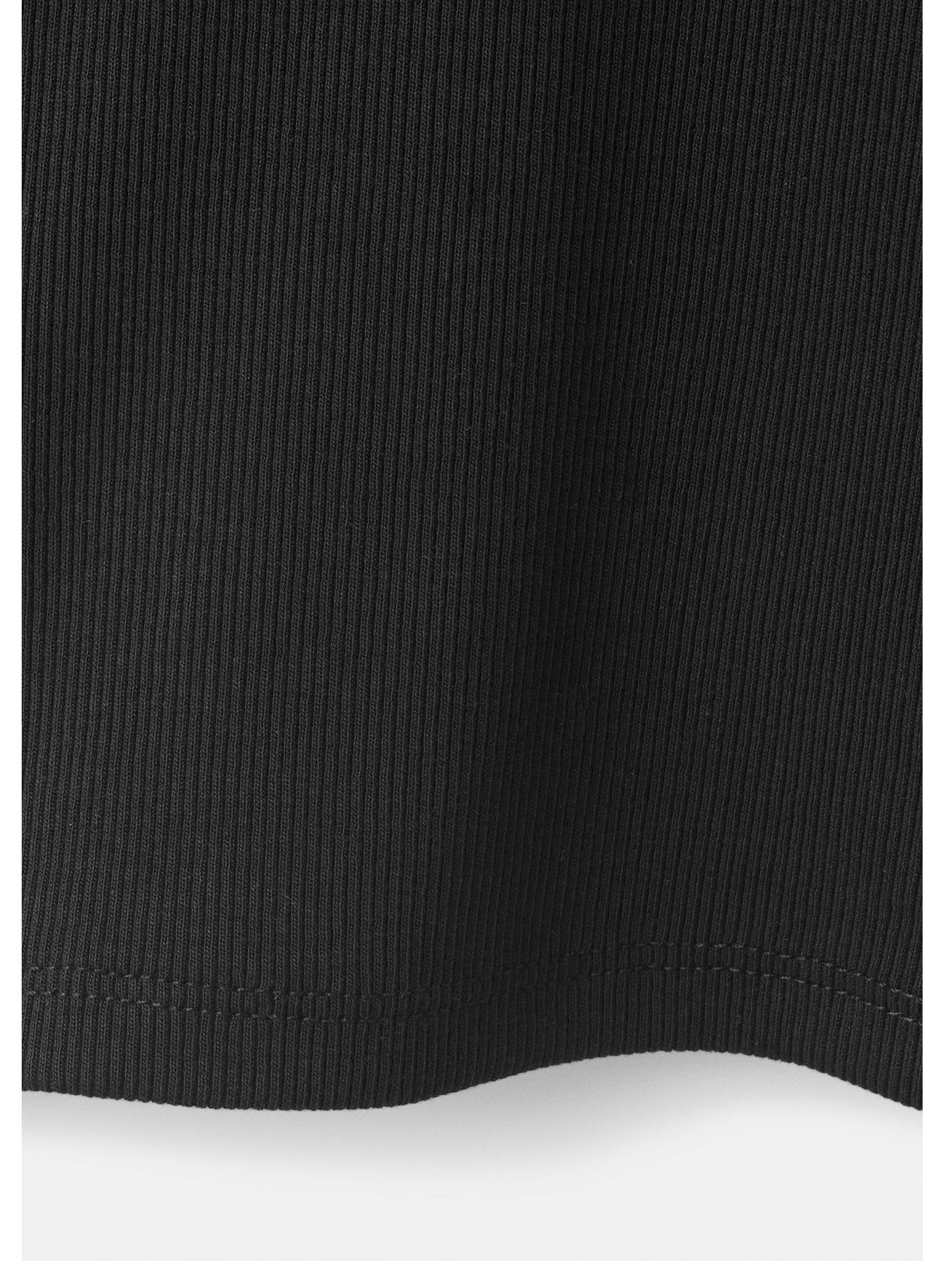 Image 3 of 4 of Mango Girls Ribbed Flare Leggings - Black