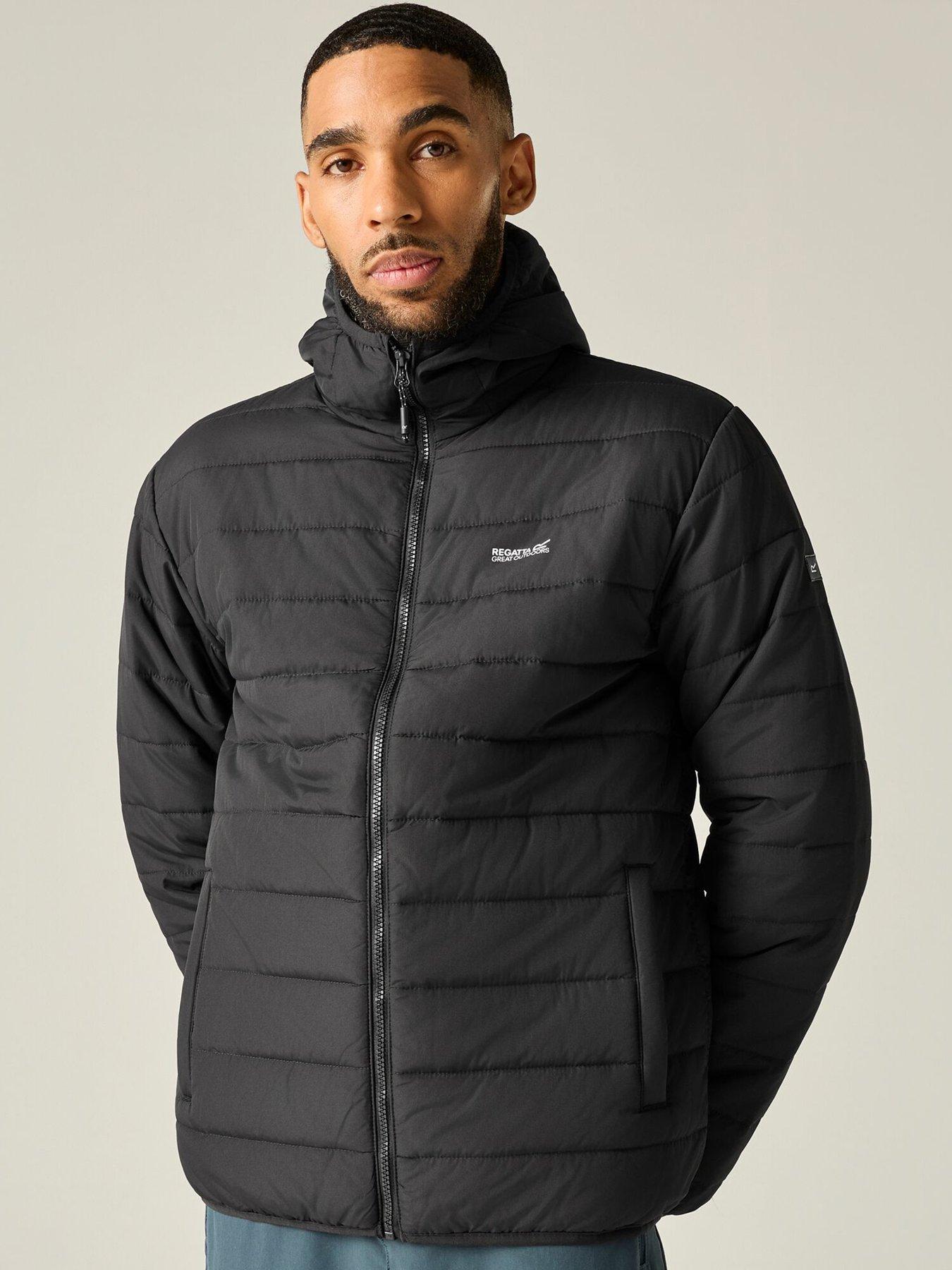 Regatta Mens Helfa Insulated Warm Quilted Hooded Jacket - Black - Size X-Large - Image 6