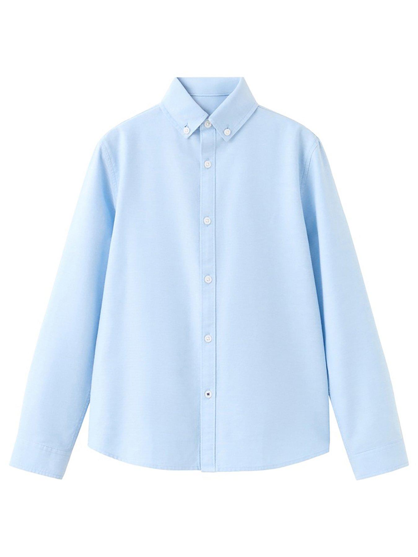 Image 1 of 4 of Mango Boys Oxford Shirt - Light Blue