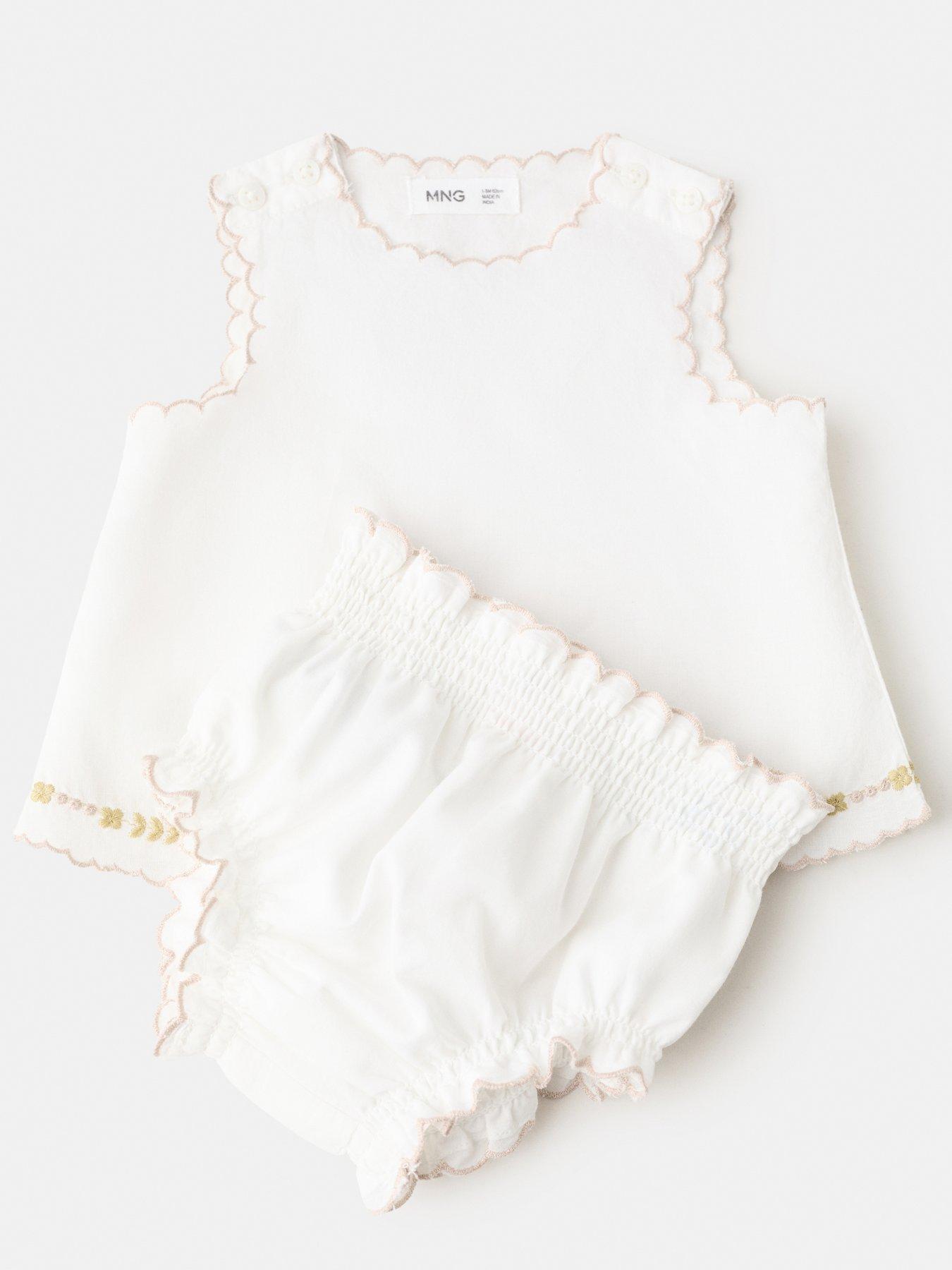 Image 4 of 4 of Mango Baby Girls Dress &amp; Bloomers - White