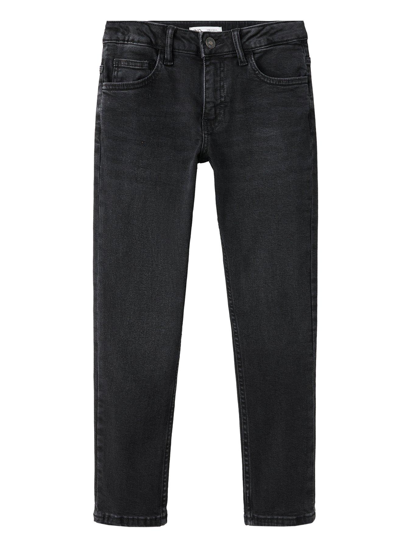 Image 1 of 4 of Mango Boys Slim Fit Jeans - Black