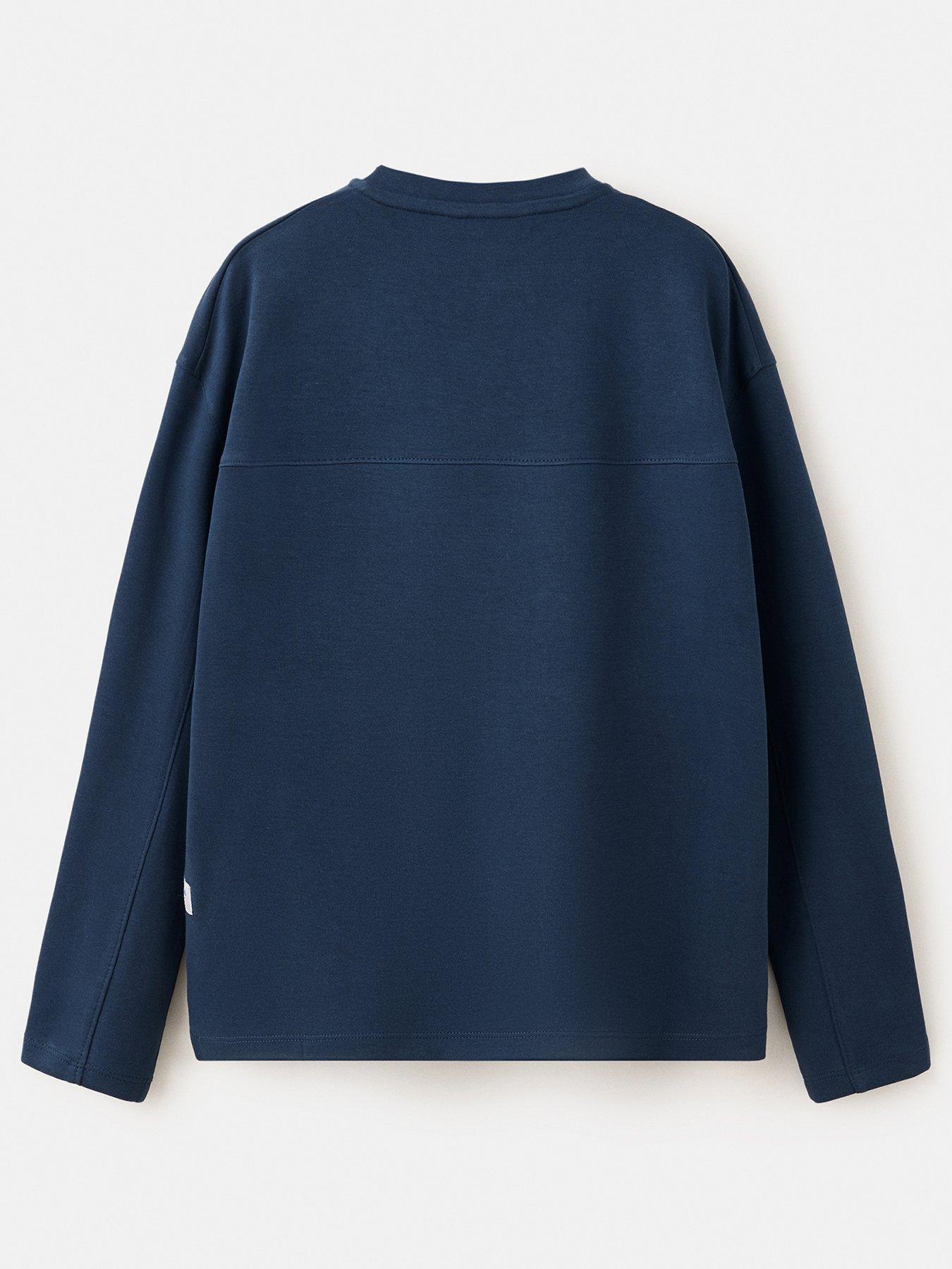 Image 2 of 4 of Mango Boys Long Sleeve Basic T-Shirt - Navy