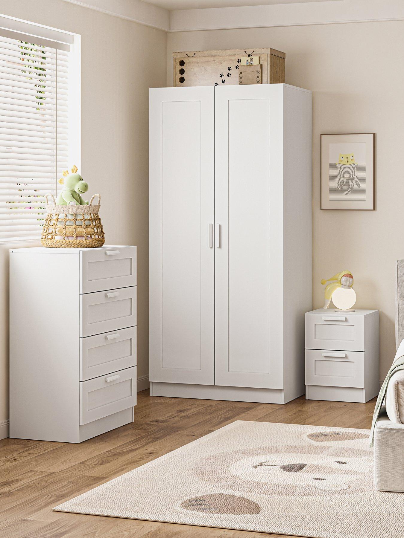 The Very Collection Taryn Kids Bedroom Package - Bedside, 4 Drawer Chest, Wardrobe