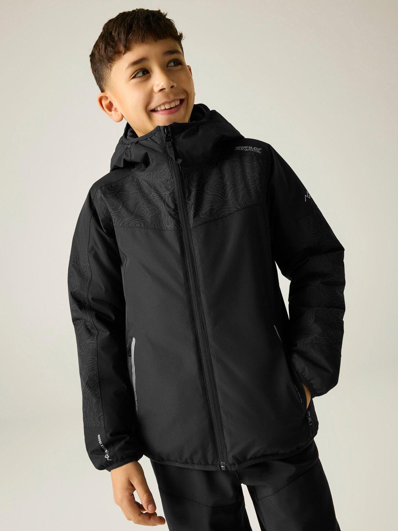 Regatta Kids Illuma Reflective Waterproof Insulated Jacket, Black, Size 3-4 Years