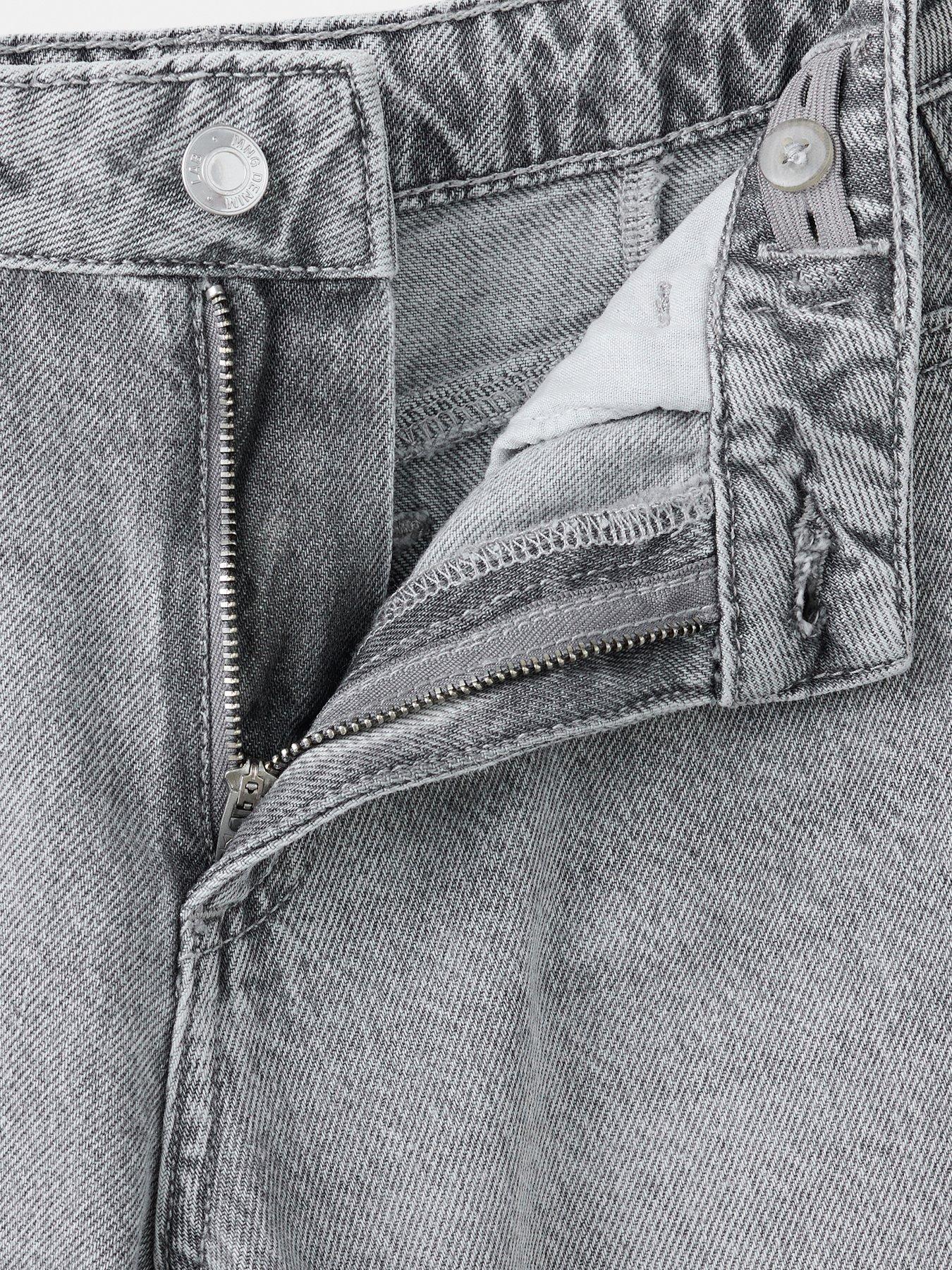 Image 5 of 6 of Mango Girls Studded Culotte Jeans - Grey