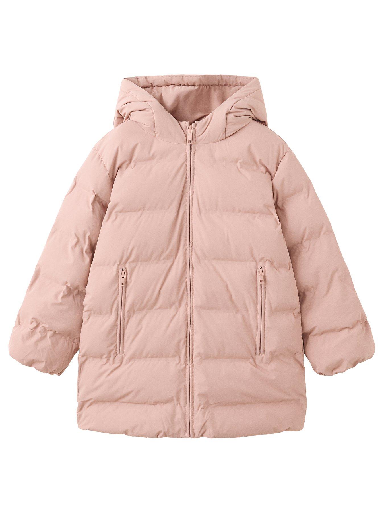 Mango Girls Hooded Long Padded Anorak - Pink