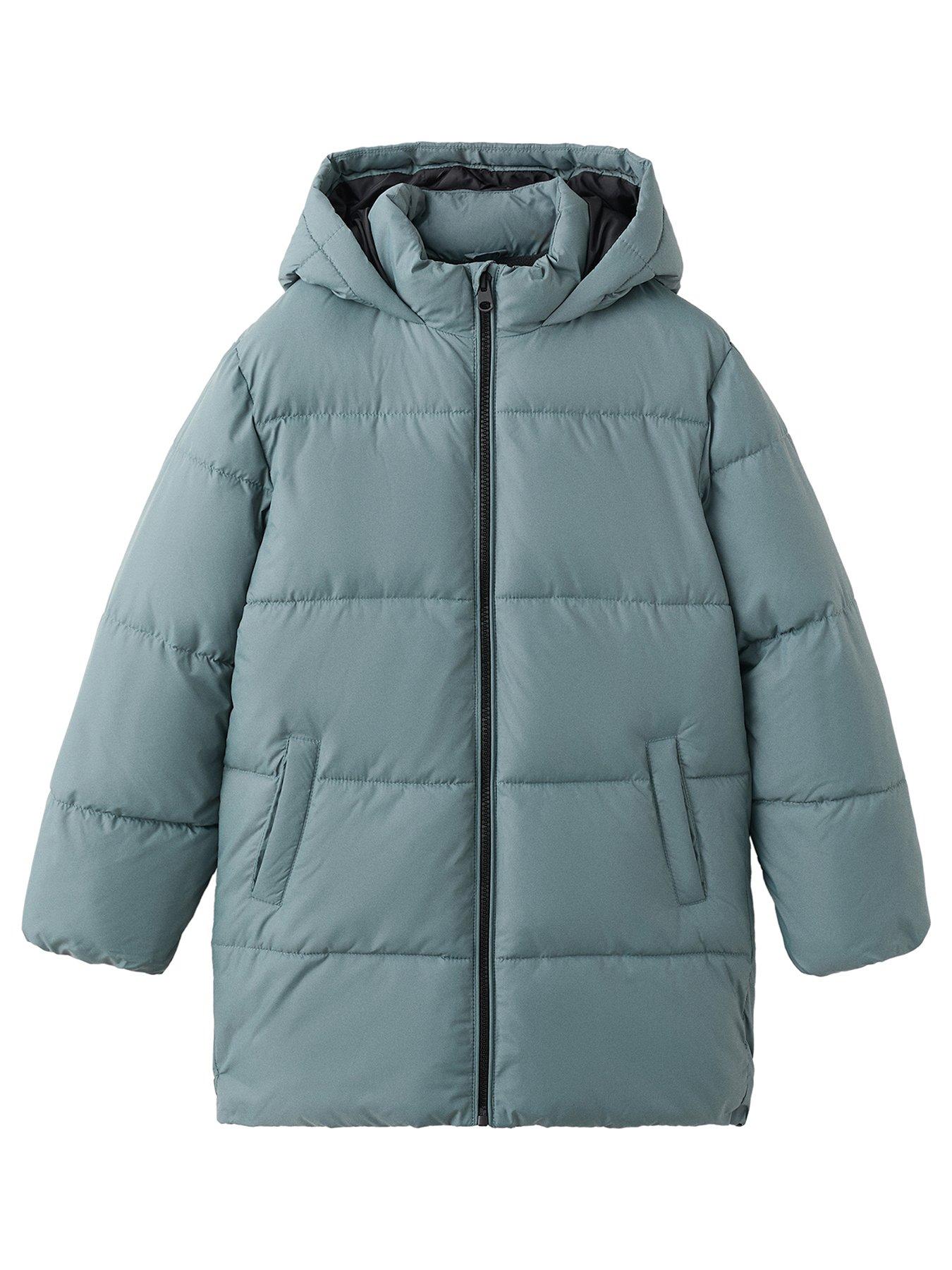 Mango Boys Long Length Padded Coat - Blue