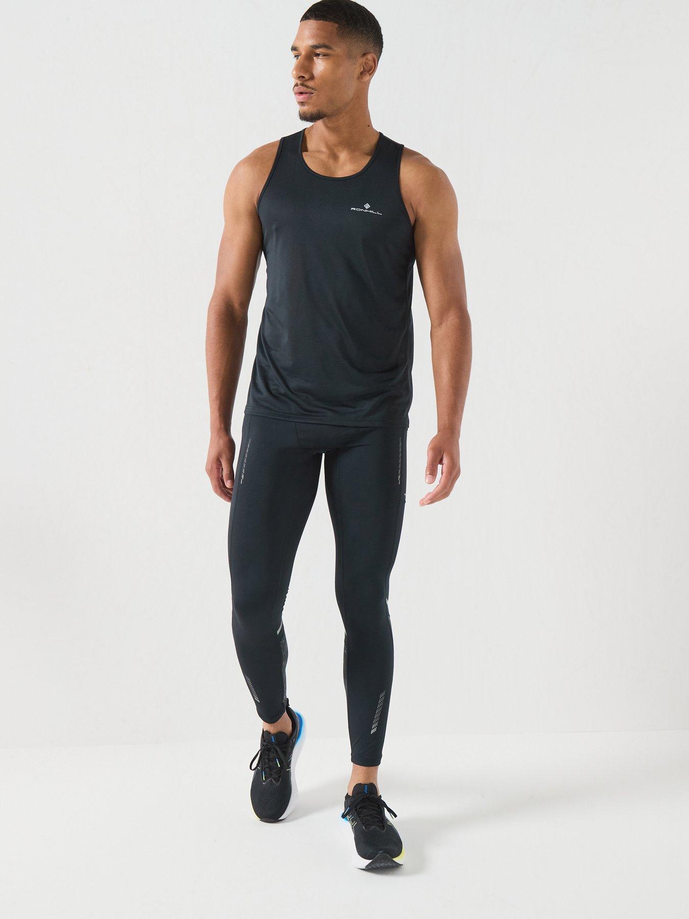 Image 3 of 6 of Ronhill Mens Running Tech Reflect Reflective Zip Pocket Tights - Black